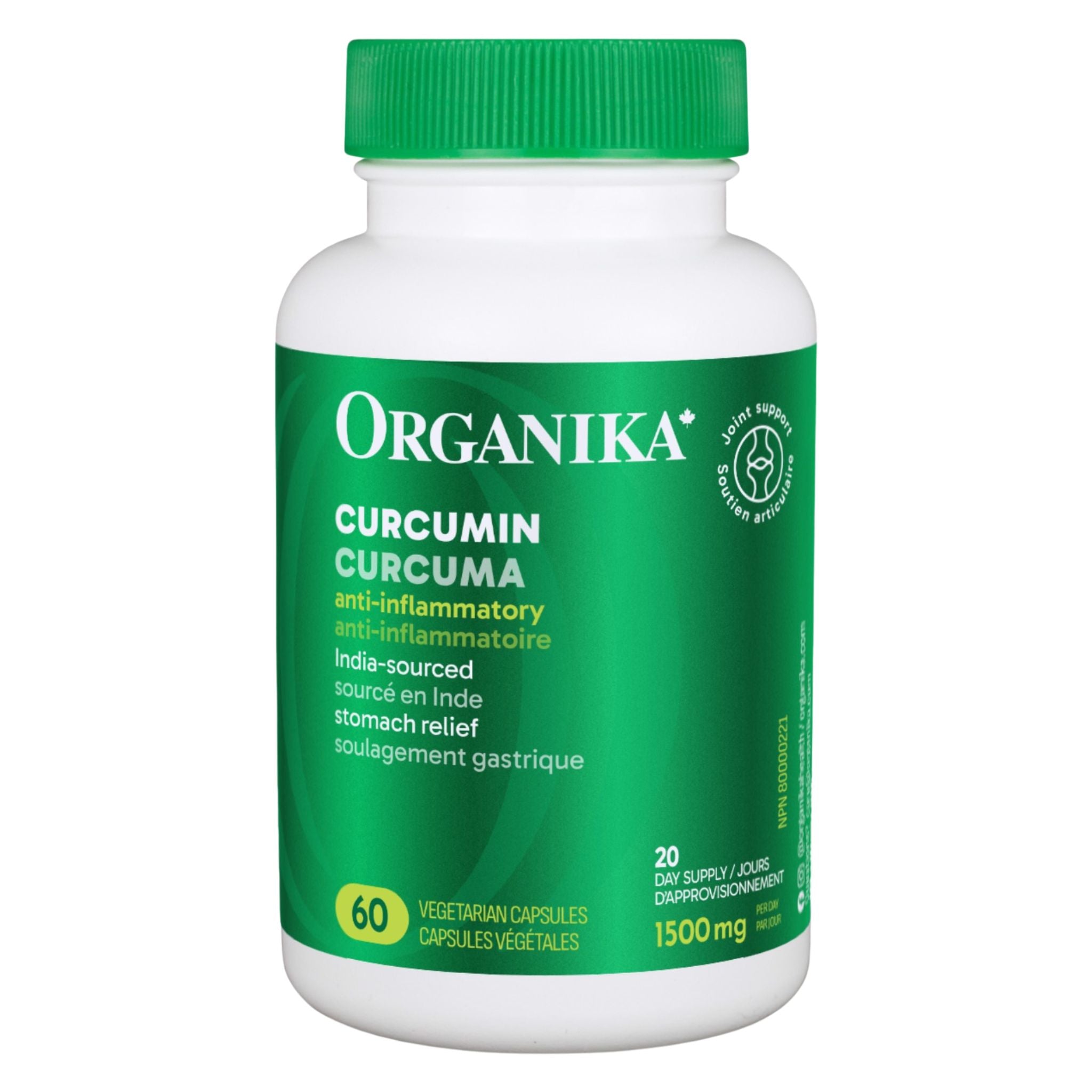 Organika Curcumin 500mg 60 Vegan Capsules - Nature's Source Inc