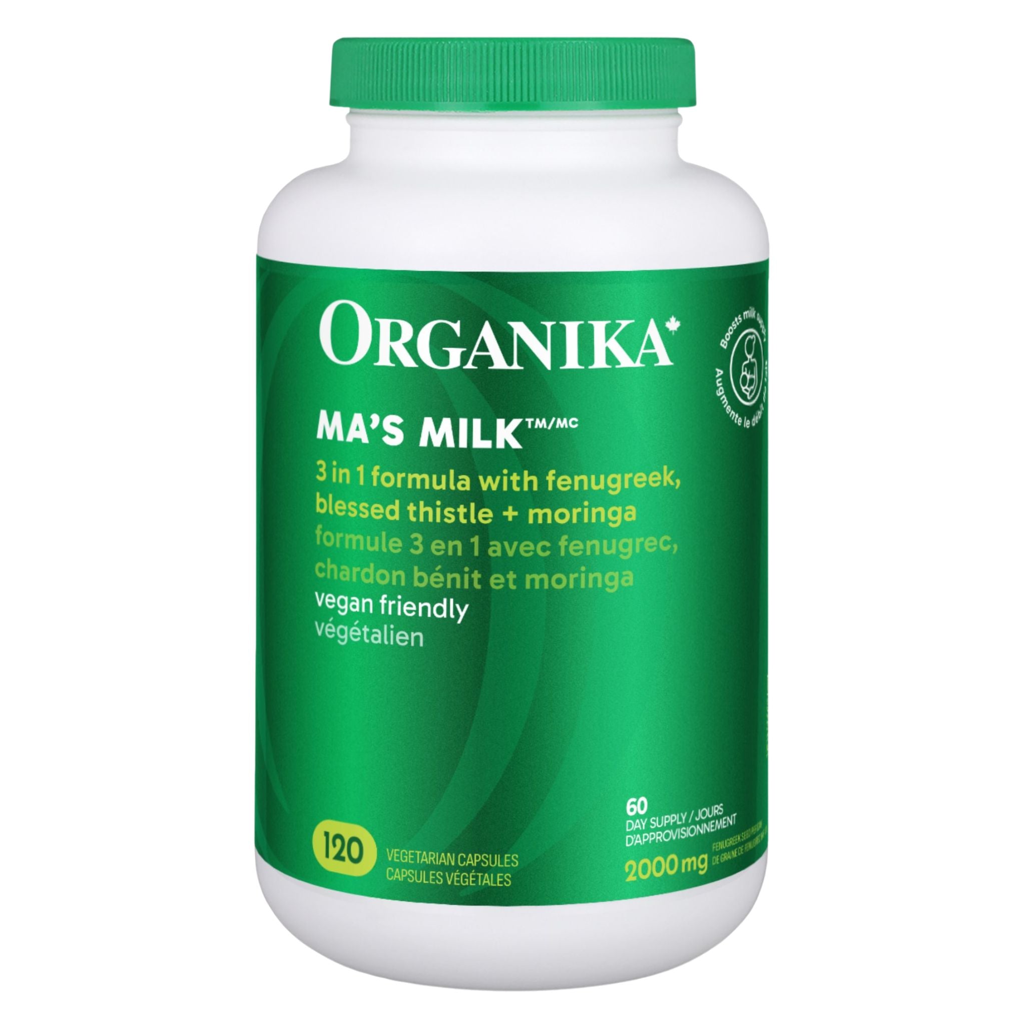 Organika Ma's Milk (120 Veg Caps) - Nature's Source Inc