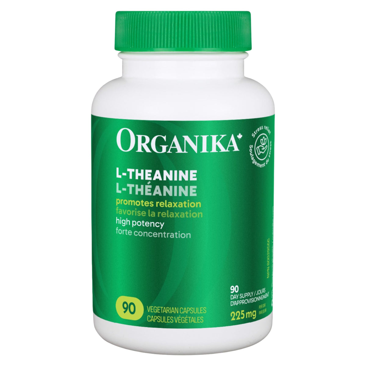 Organika L - Theanine 225mg 90 Vegan Capsules - Nature's Source Inc