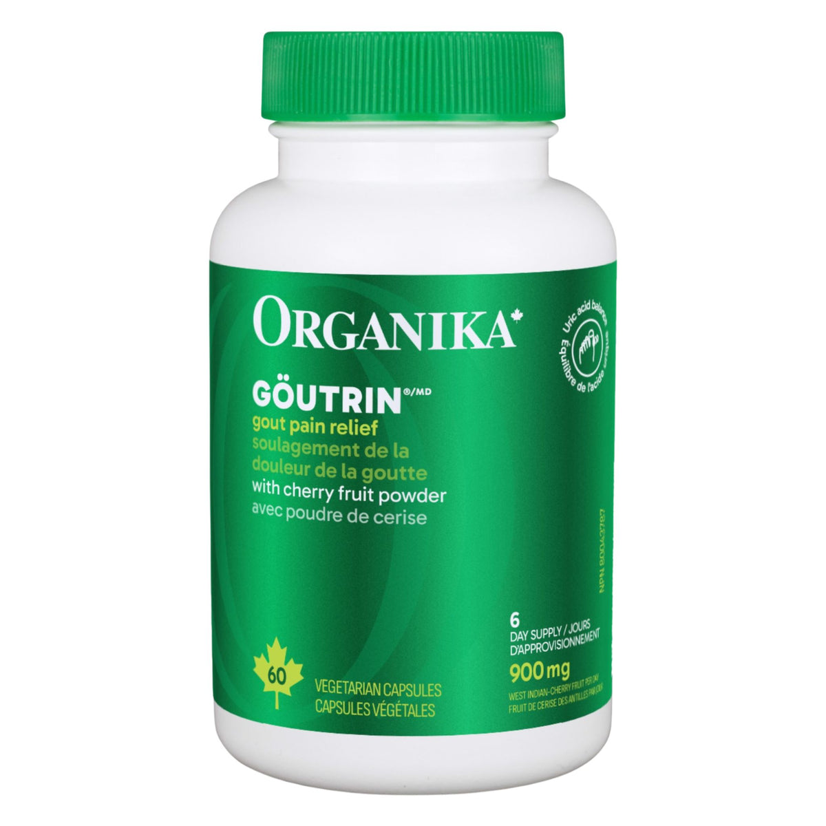 Organika Goutrin 60 Vegan Capsules - Nature's Source Inc