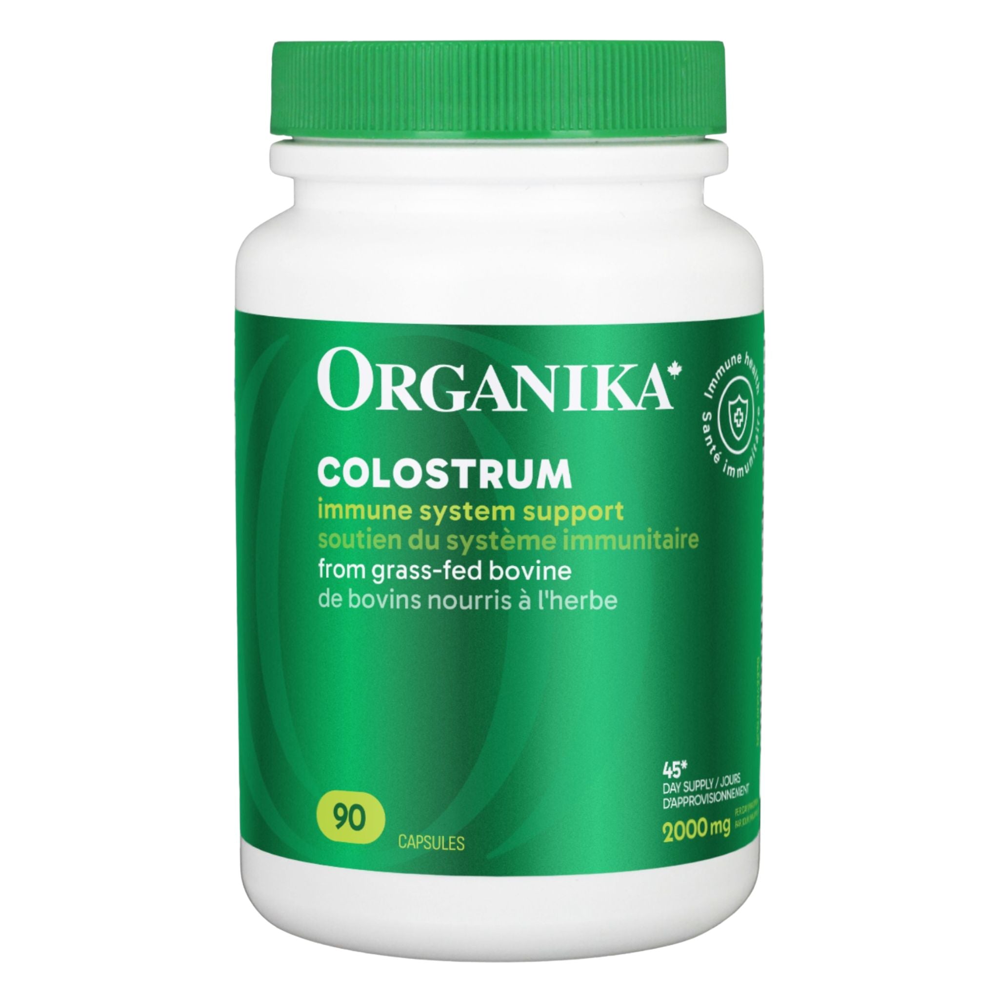 Organika Colostrum Bovine 500mg 90 Capsules - Nature's Source Inc