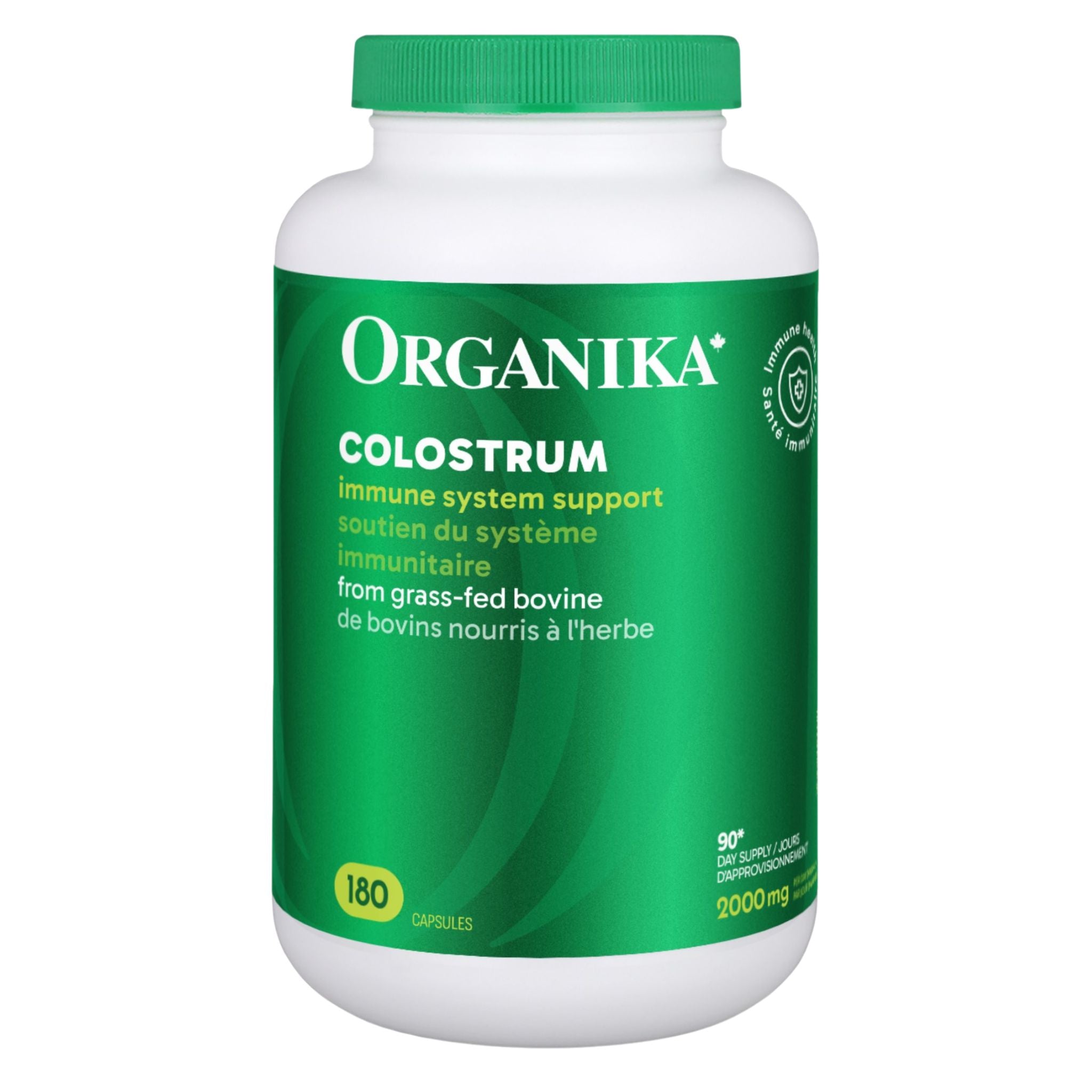 Organika Colostrum Bovine 500mg 180 Capsules - Nature's Source Inc