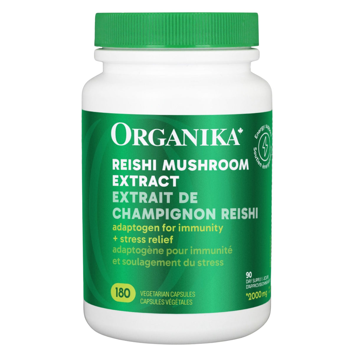 Organika Reishi Mushroom 250mg 180 Vegetarian Capsules - Nature's Source Inc