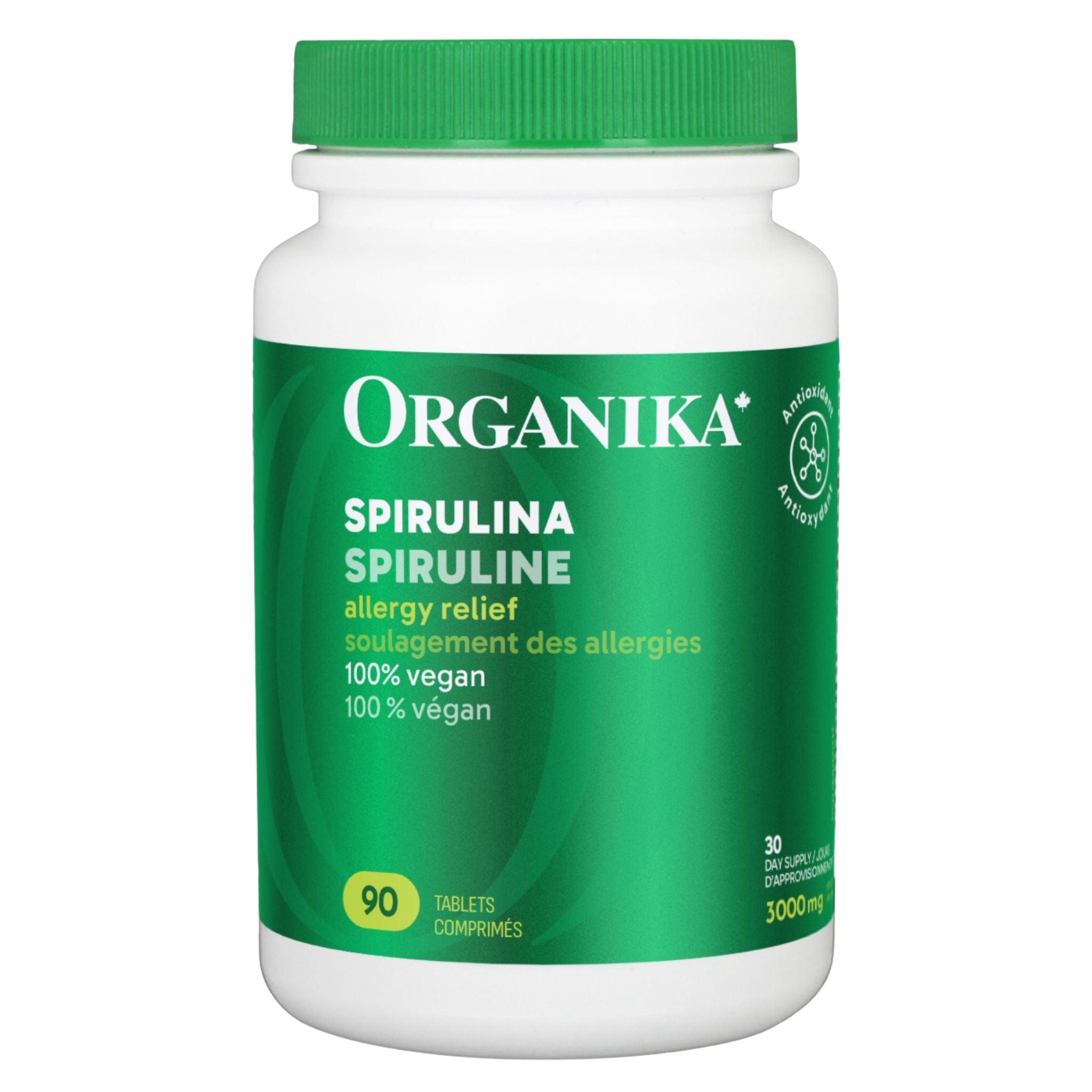 Organika Spirulina 1000mg 90 Tablets - Nature's Source Inc