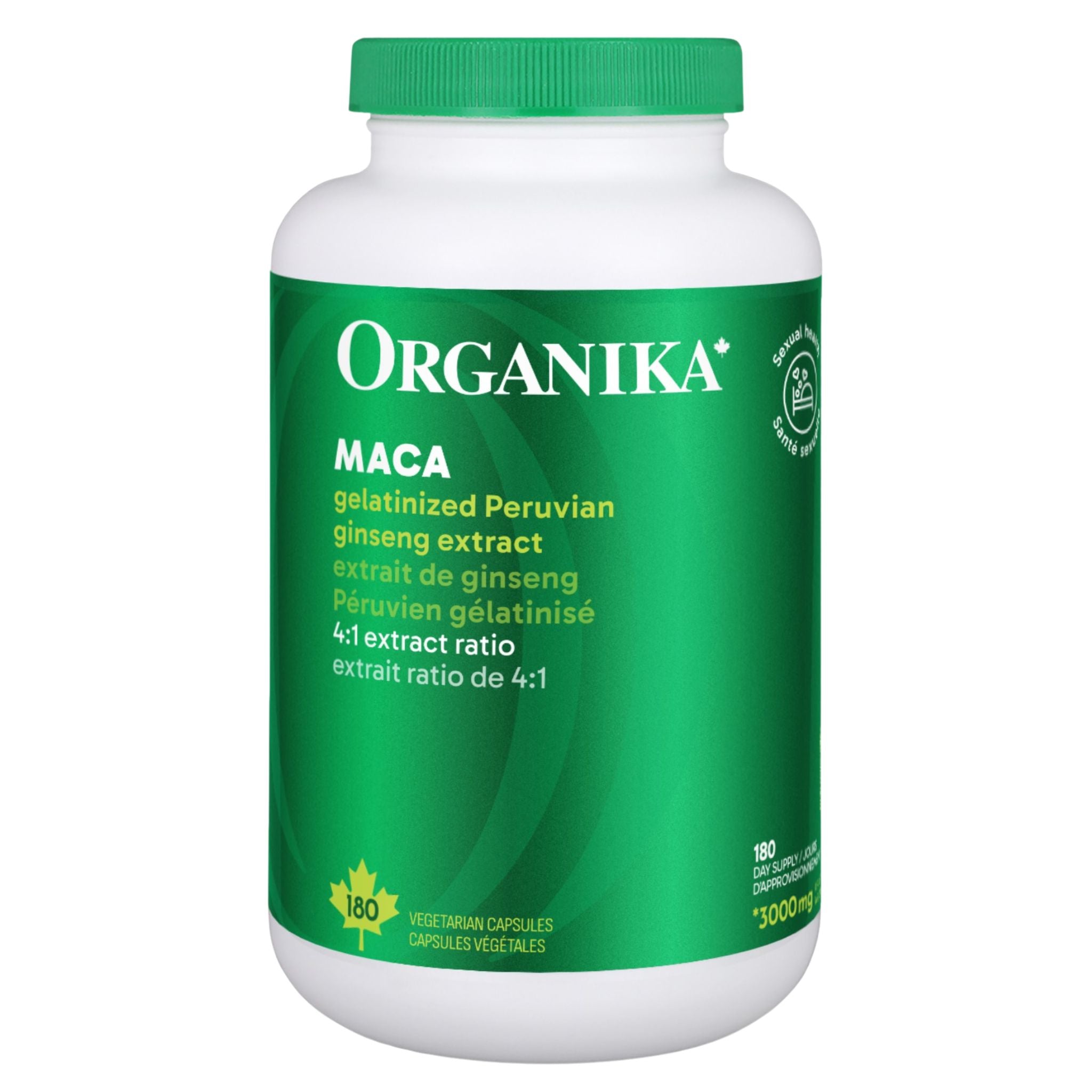 Organika Maca 750mg 180 Vegetarian Capsules - Nature's Source Inc
