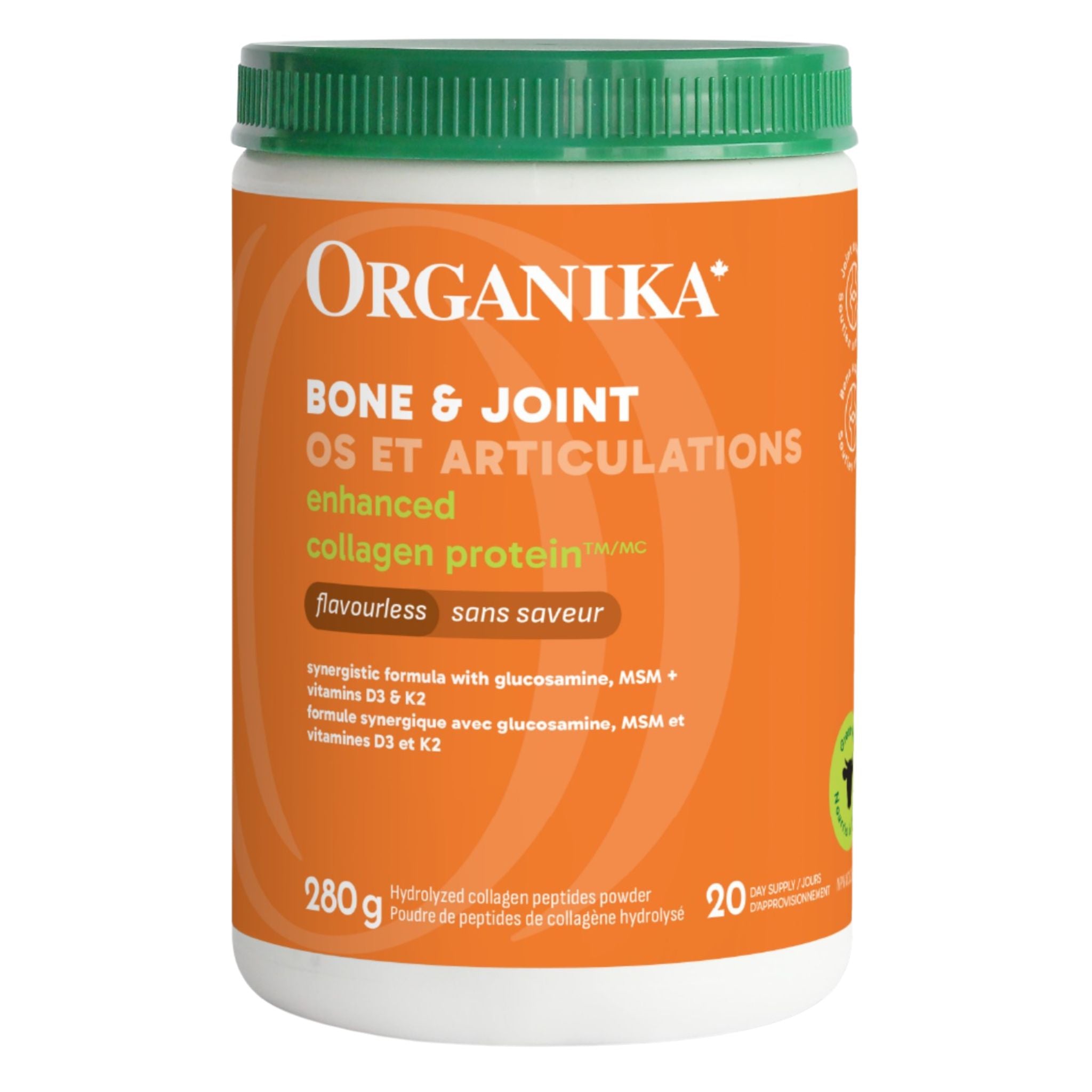 Organika Enhanced Collagen Bone and Joint 280g - Nature's Source Inc