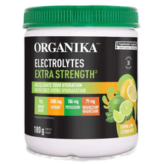 Organika Electrolytes Extra Strength Lemon Lime 180g - Promotes Hydration, Provides Extra Strength, Helps in Quick Recovery