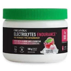 Organika Electrolyte Endurance Cherry Frost 180g - Perfect Pre-Workout Supplement, Delays Muscle Fatigue, Increases Muscle Endurance, Improves Performance