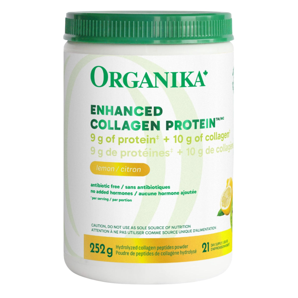 Organika Enhanced Collagen Lemon 252g - Nature's Source Inc
