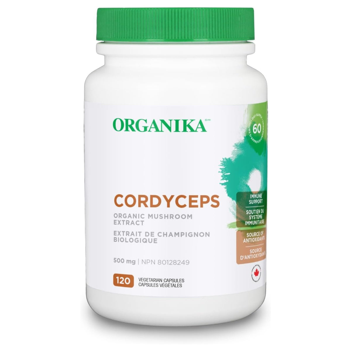 Organika Cordyceps 120 Vegan Capsules - A Good Source of Antioxidants, Support Healthy and Functional Immune System, Promotes Wellness, Increases Strength and Vitality