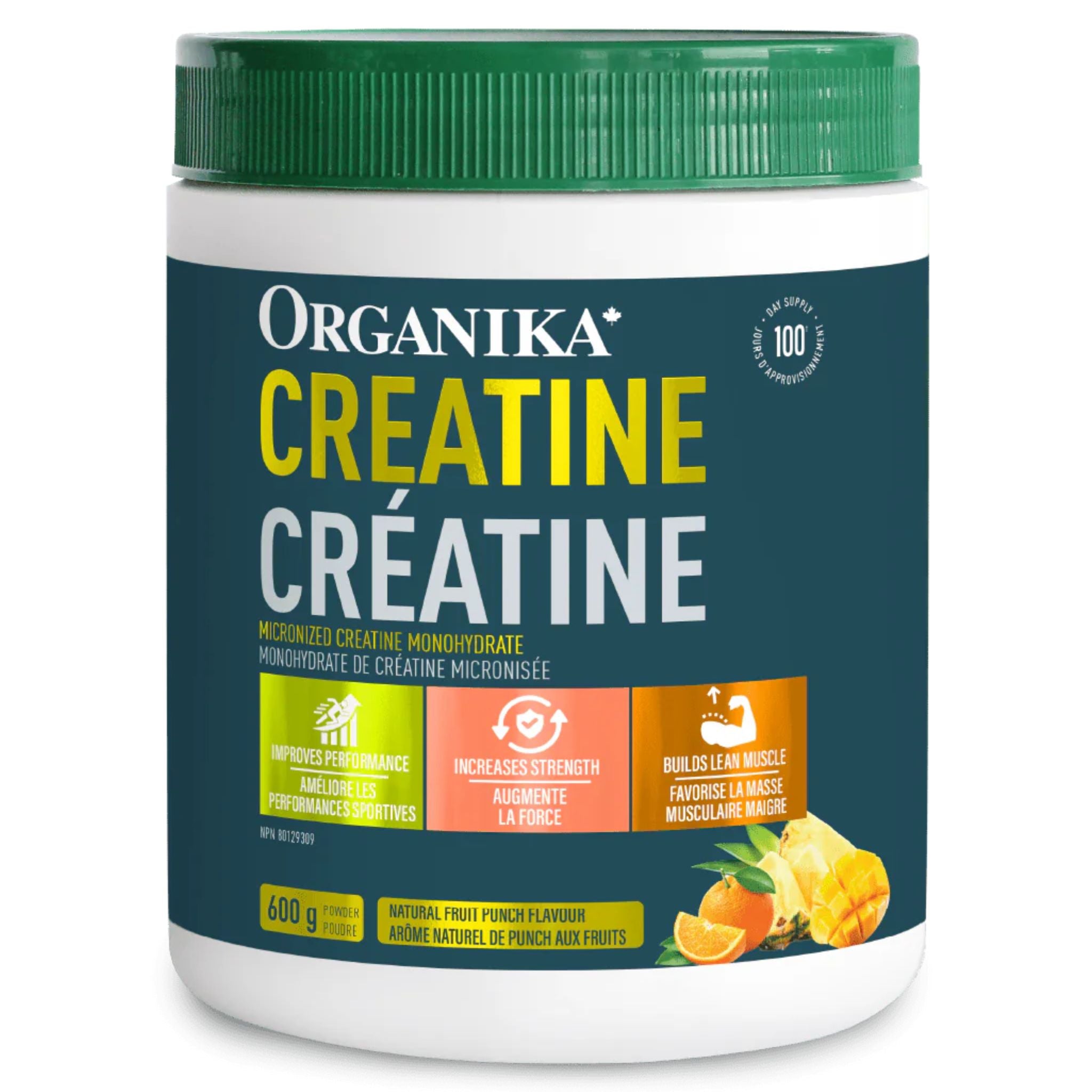 Organika Creatine Fruit Punch 600g - Nature's Source Inc