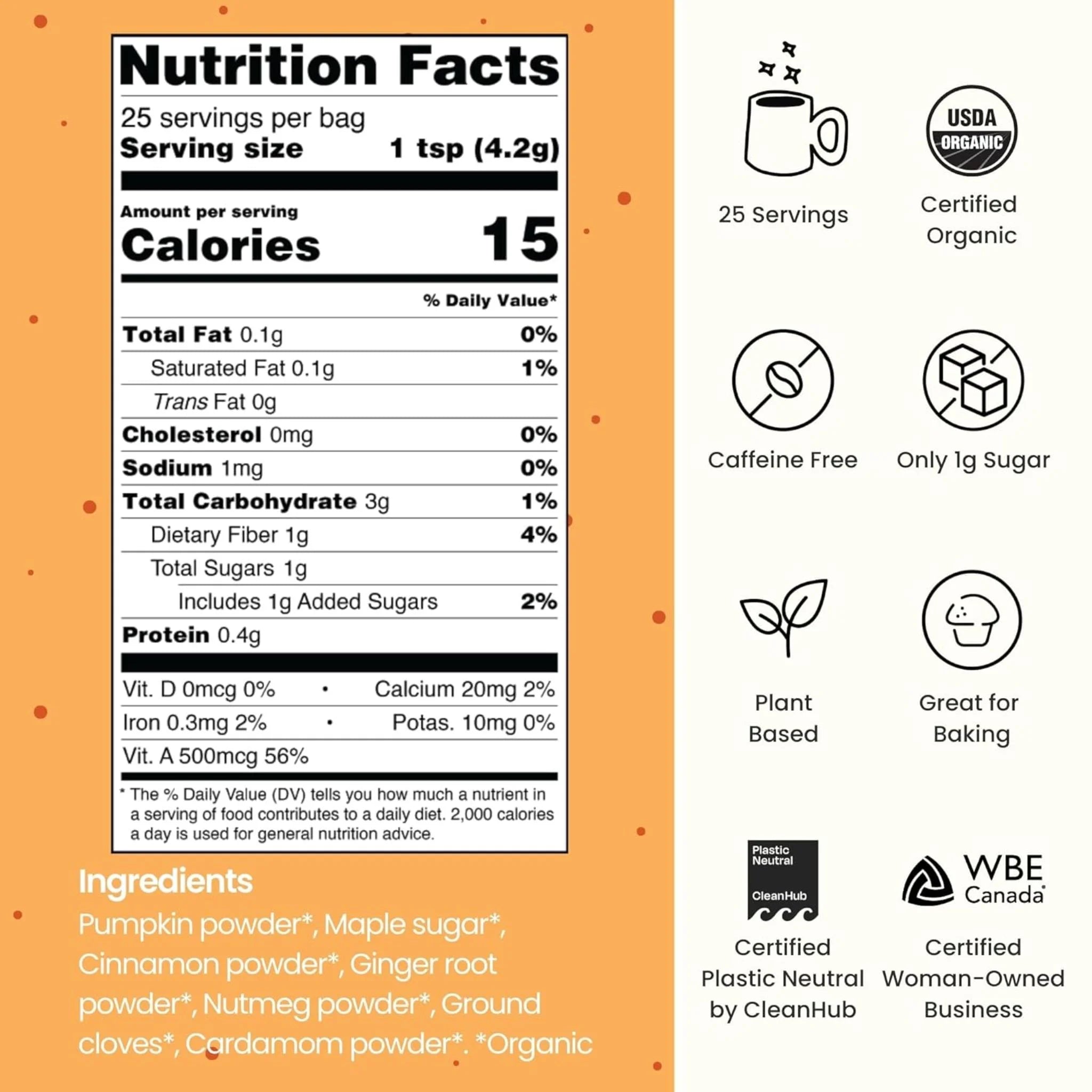 Blume Pumpkin Spice Blend 125g - Nature's Source Inc