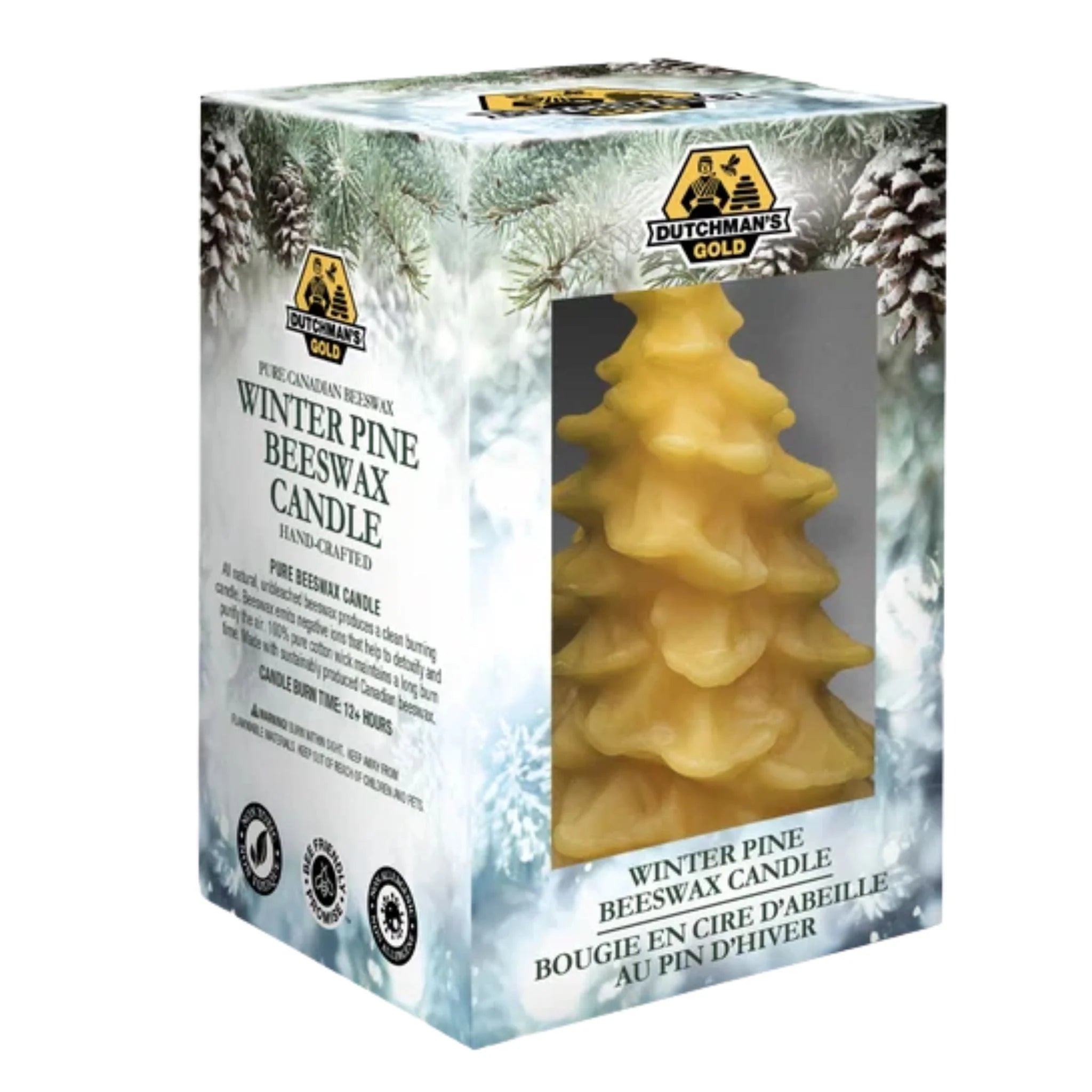 Dutchman's Gold Christmas Tree Beeswax Candle