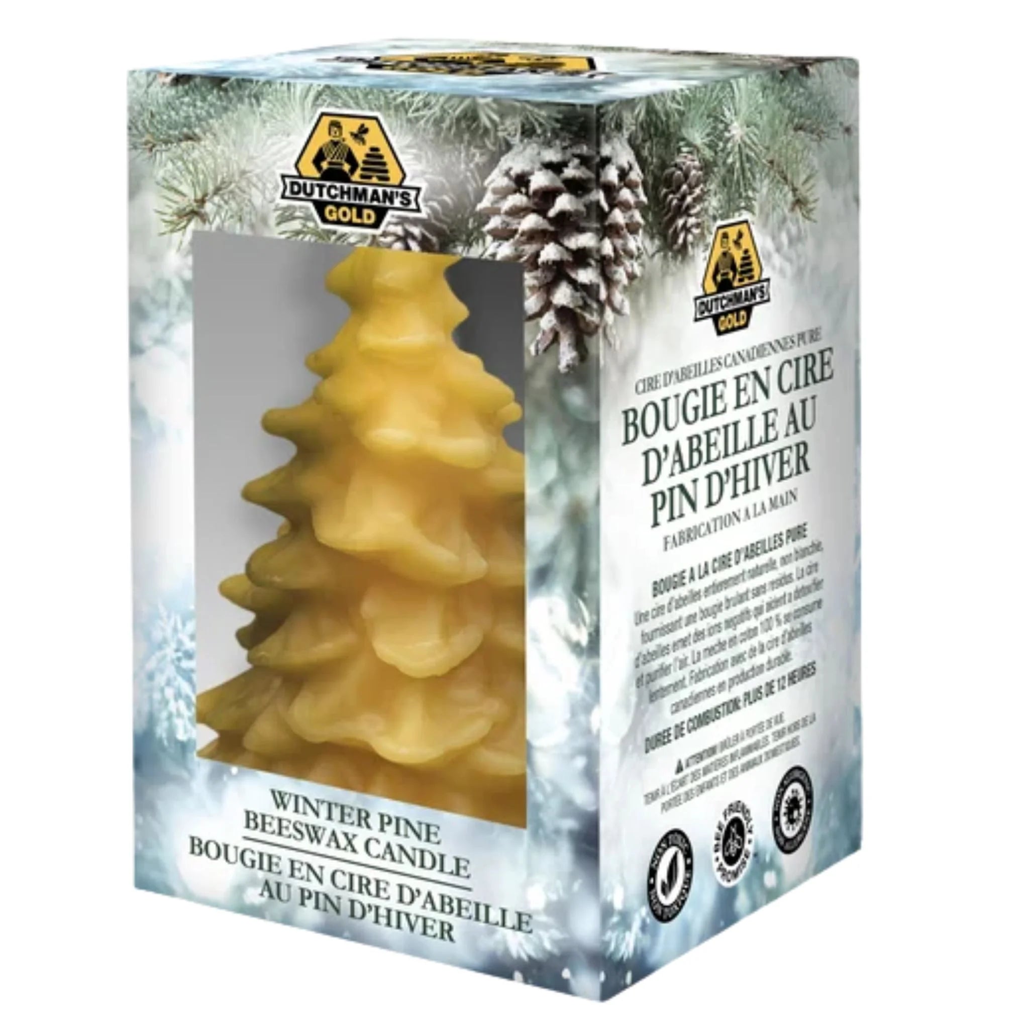 Dutchman's Gold Christmas Tree Beeswax Candle