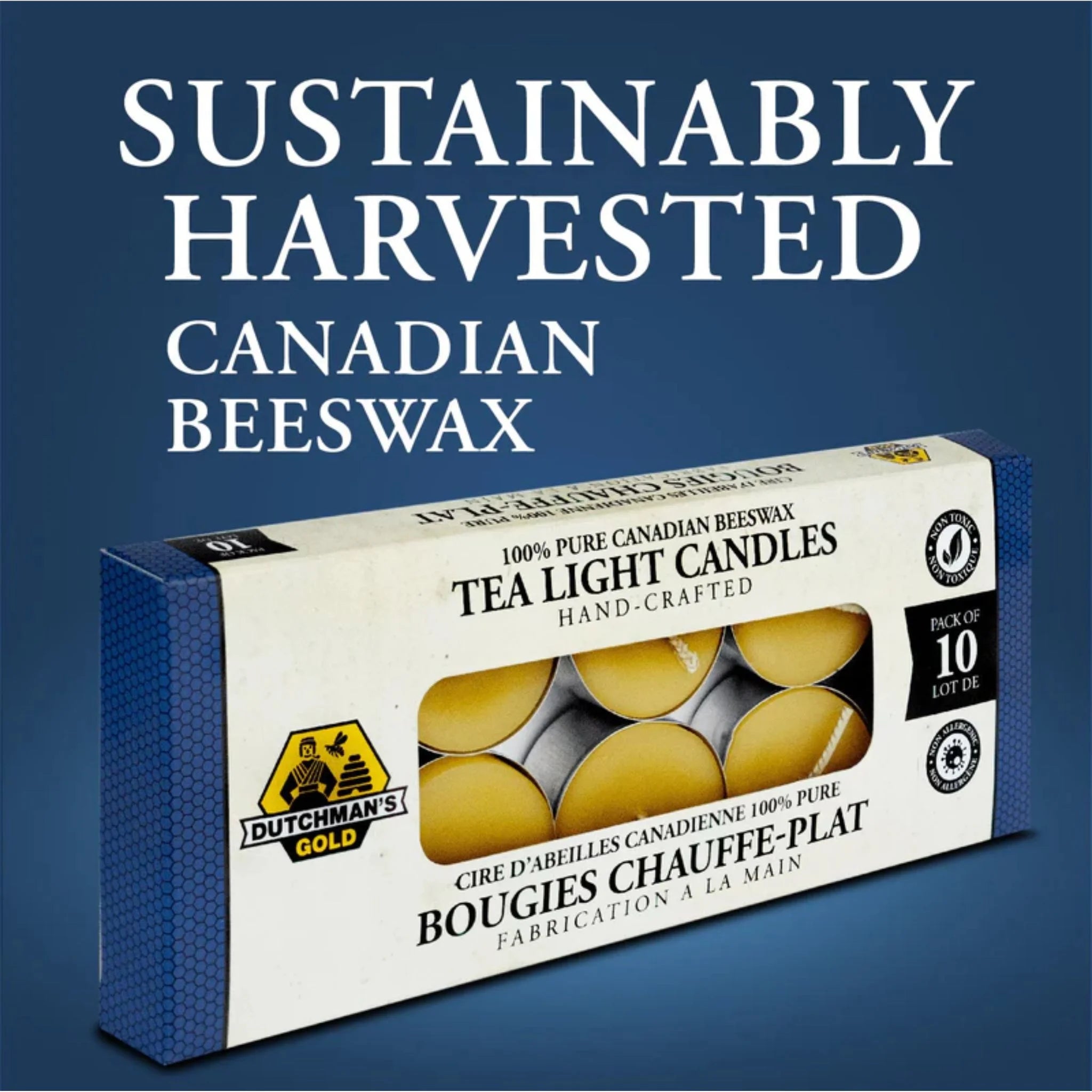 Dutchman's Gold Beeswax Candles Tea Lights