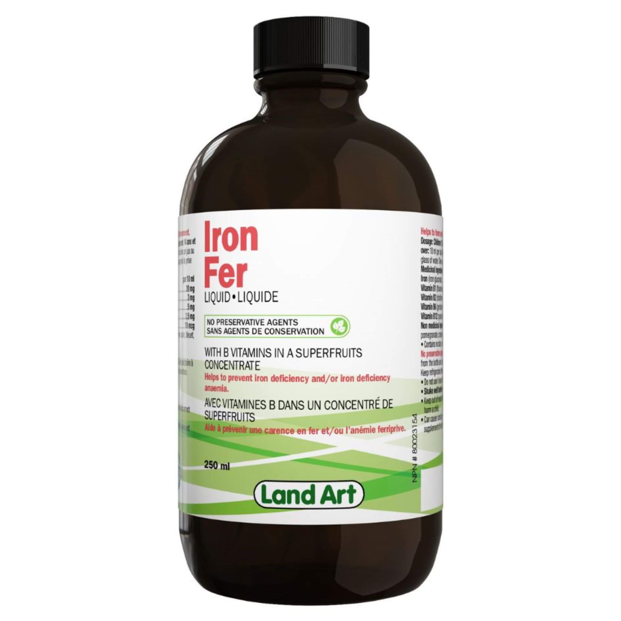 Land Art Pure Drop Iron 250ml- Nature's Source