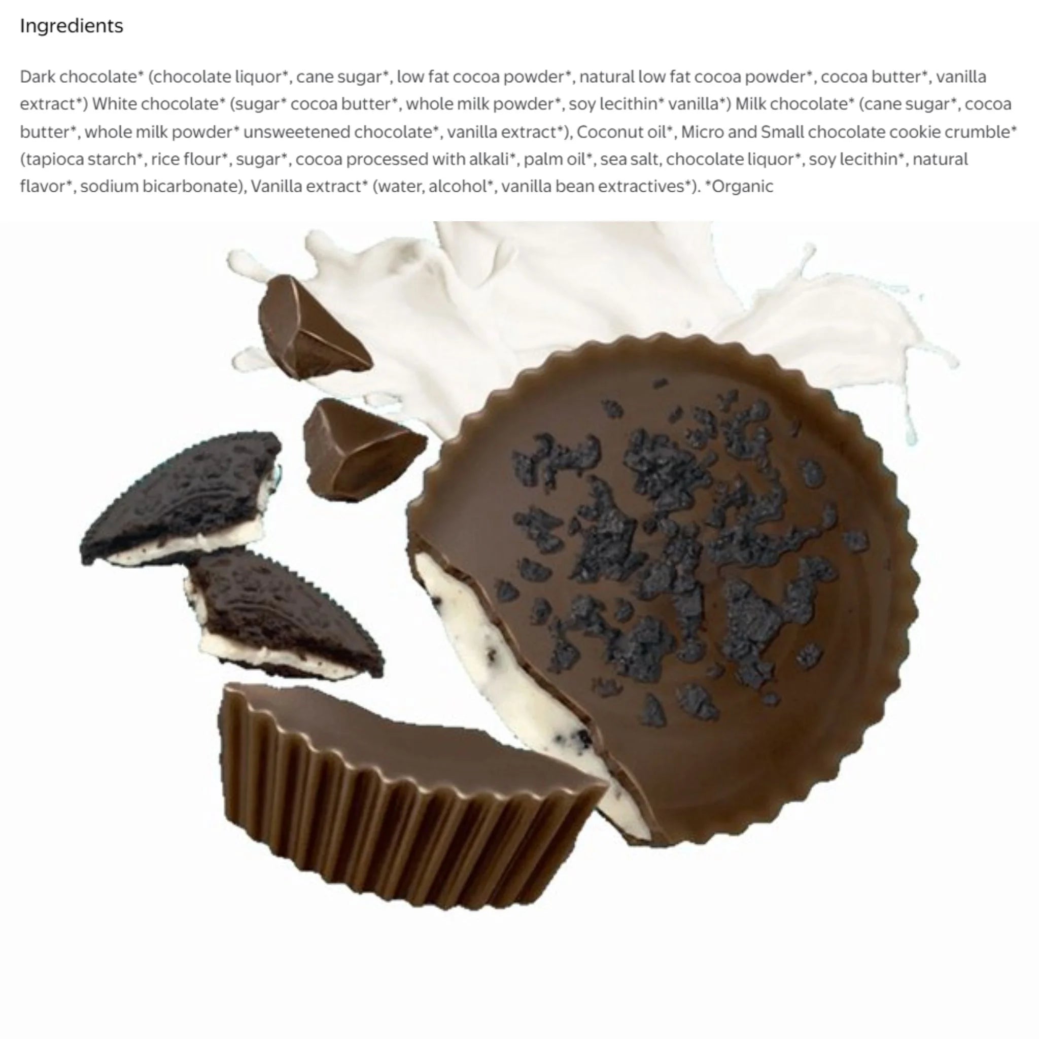 Chocxo Dark Milk Chocolate Cookies Creame Cups 98g