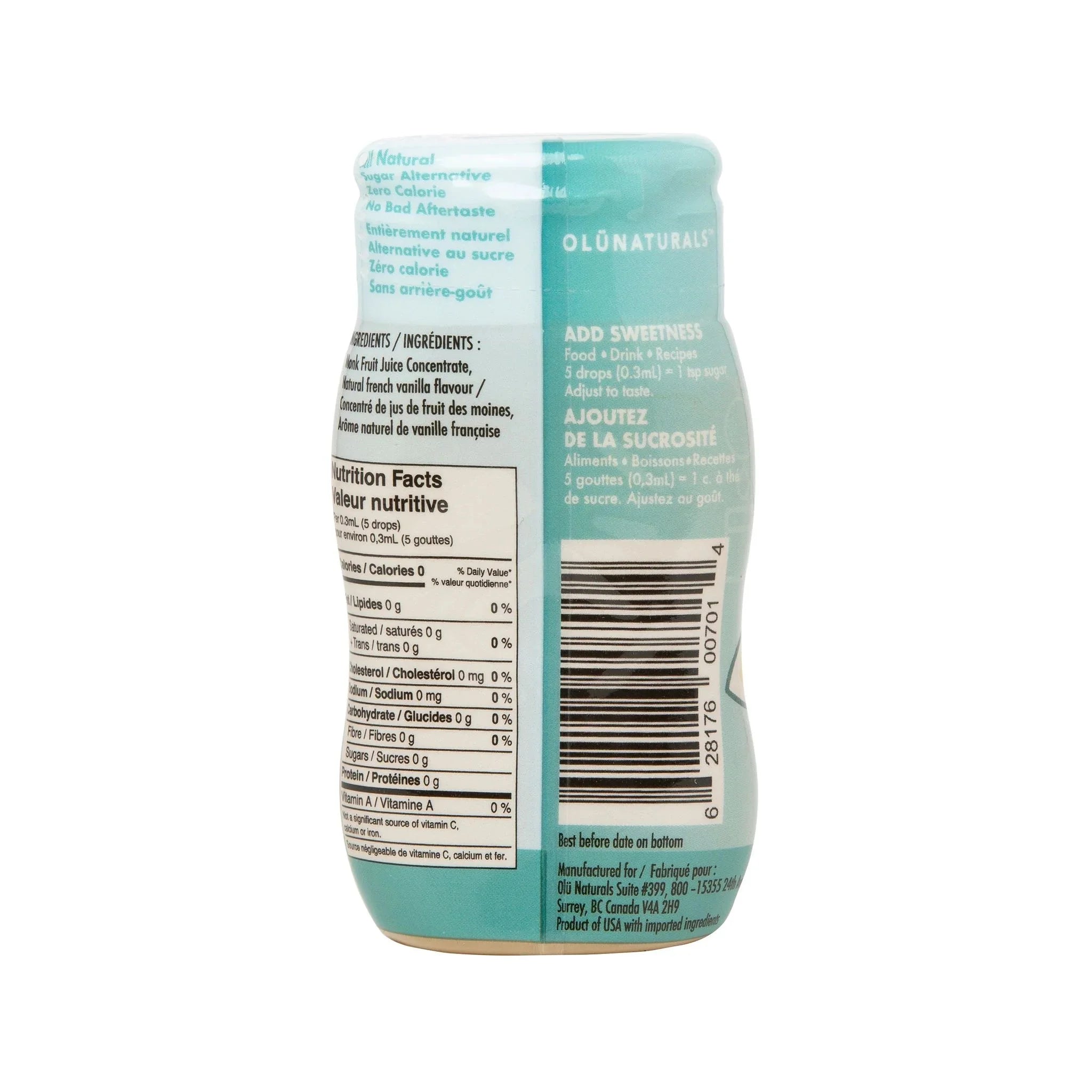 SweetMonk French Vanilla Liquid Monk Fruit 50ml