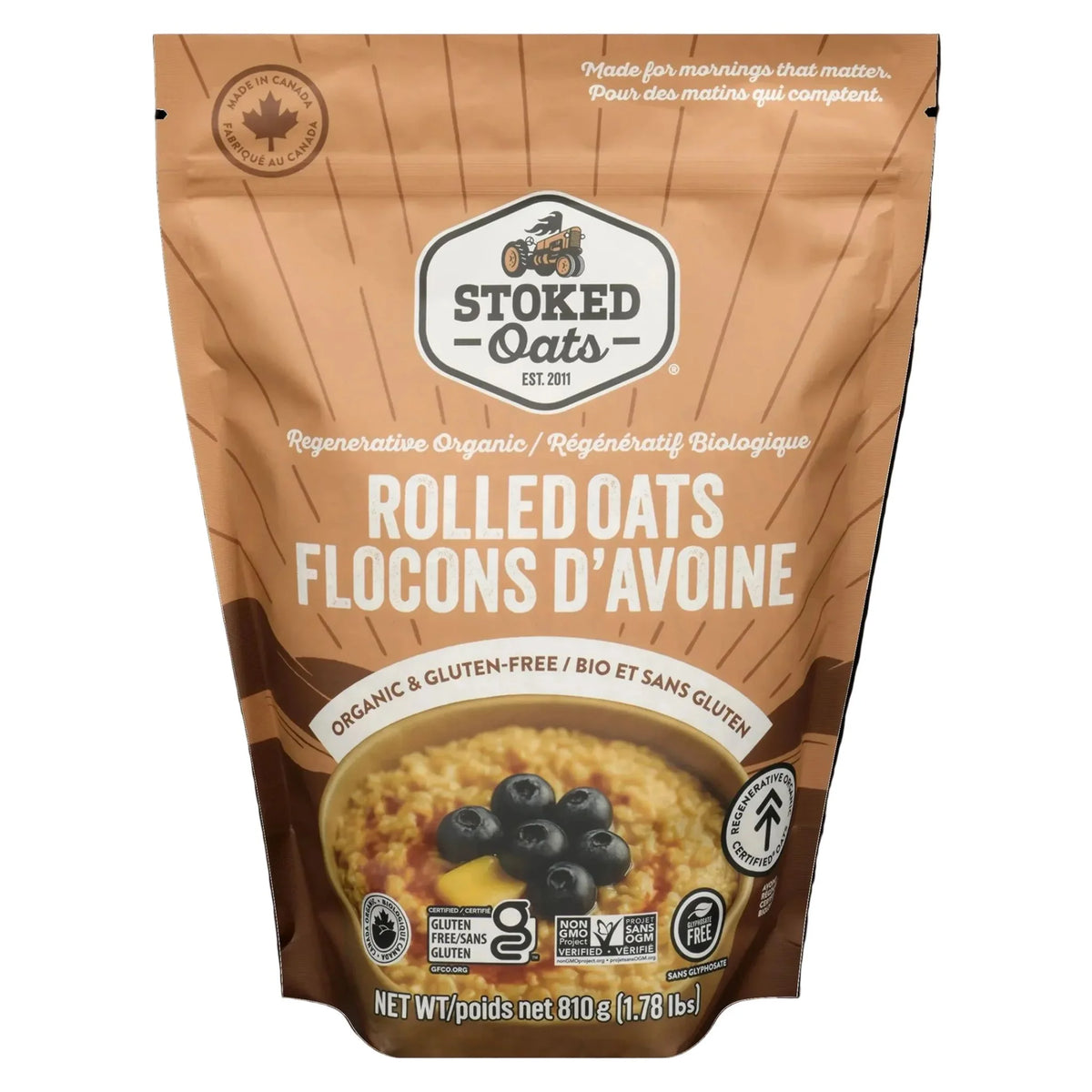 Stoked Oats Run of the Mill Rolled Oats 810g - Nature's Source Inc