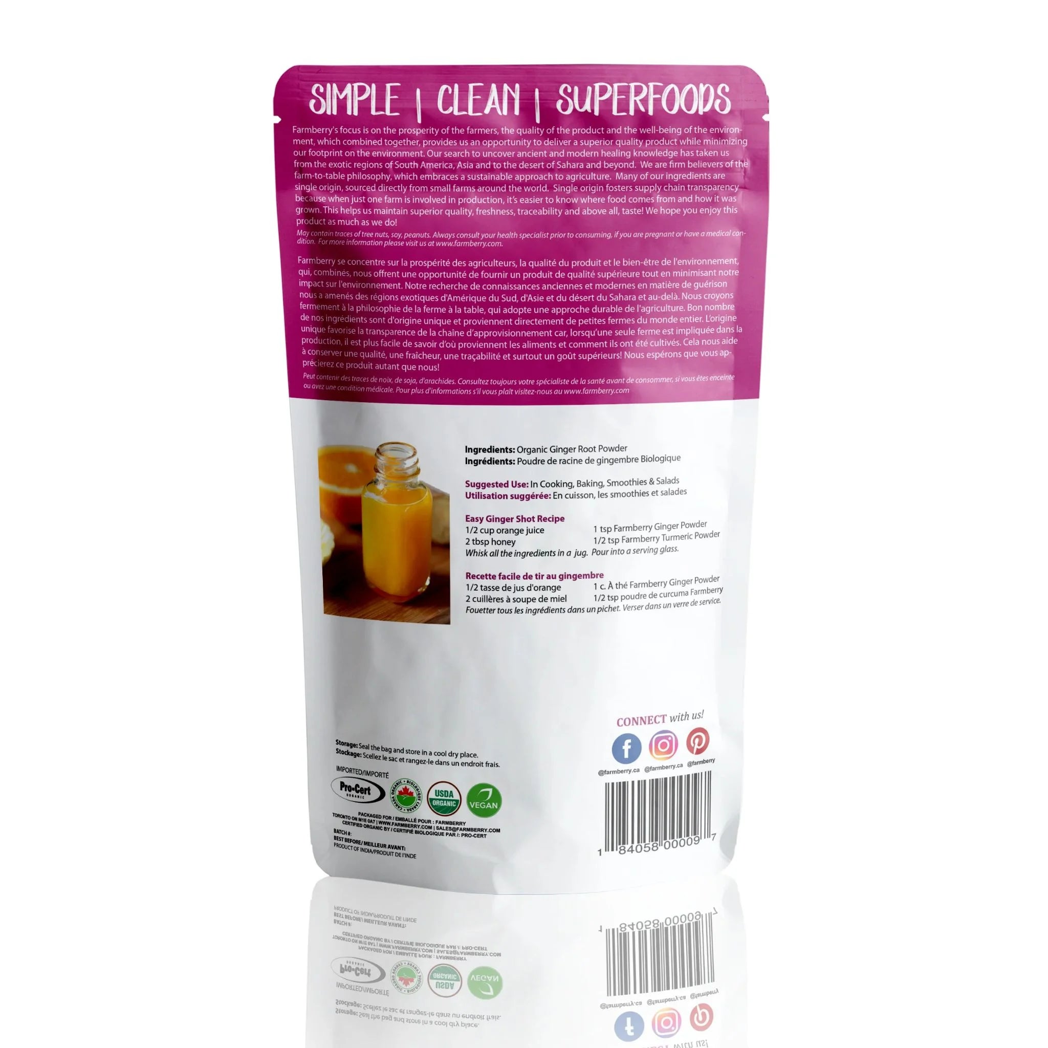 Farmberry Organic Ginger Powder 100g