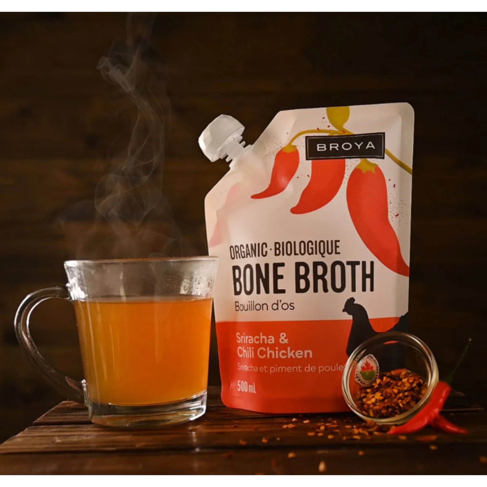 Broya Bone Broth Sriracha & Chili Chicken 500ml