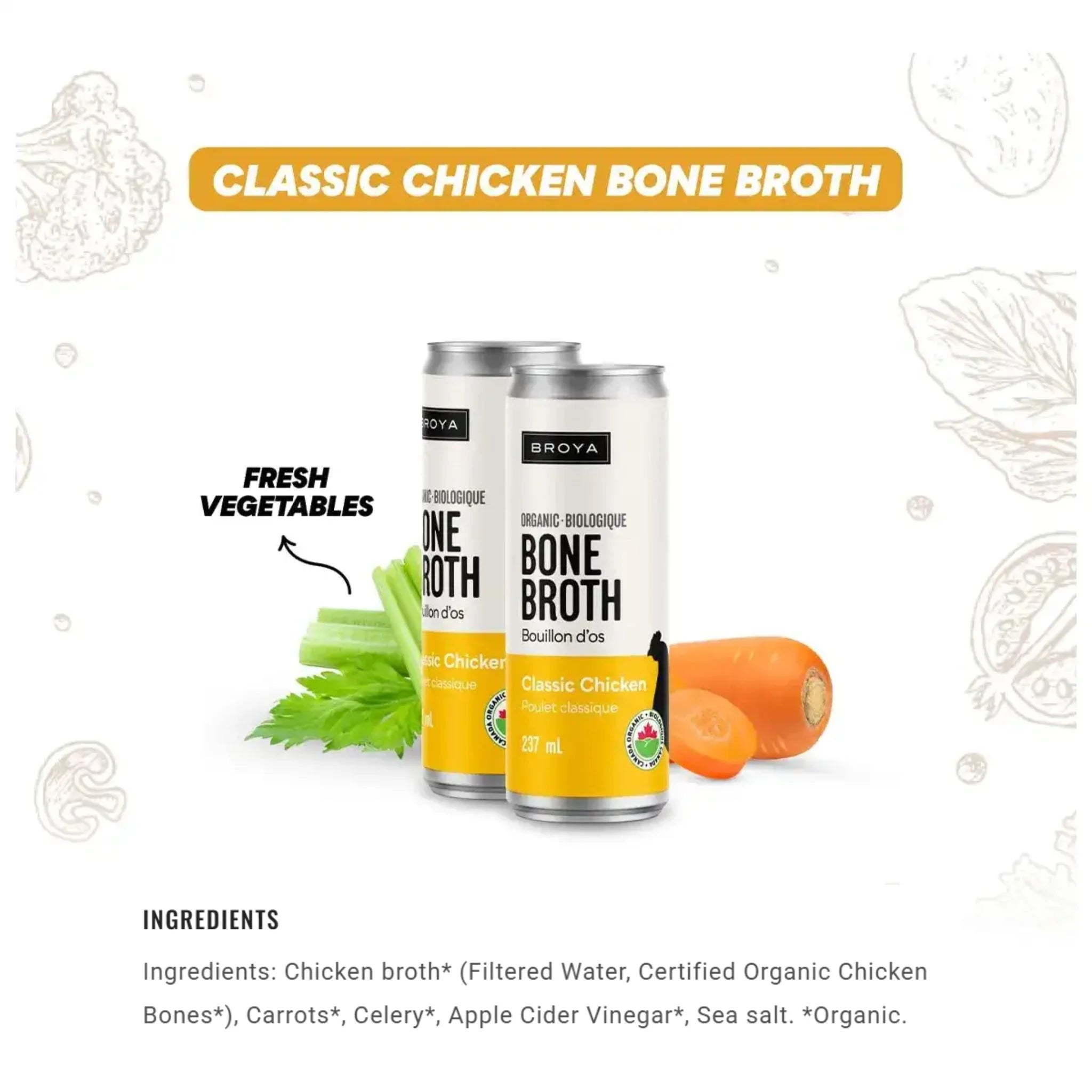 Broya Bone Broth Classic Chicken Bone Broth 237ml