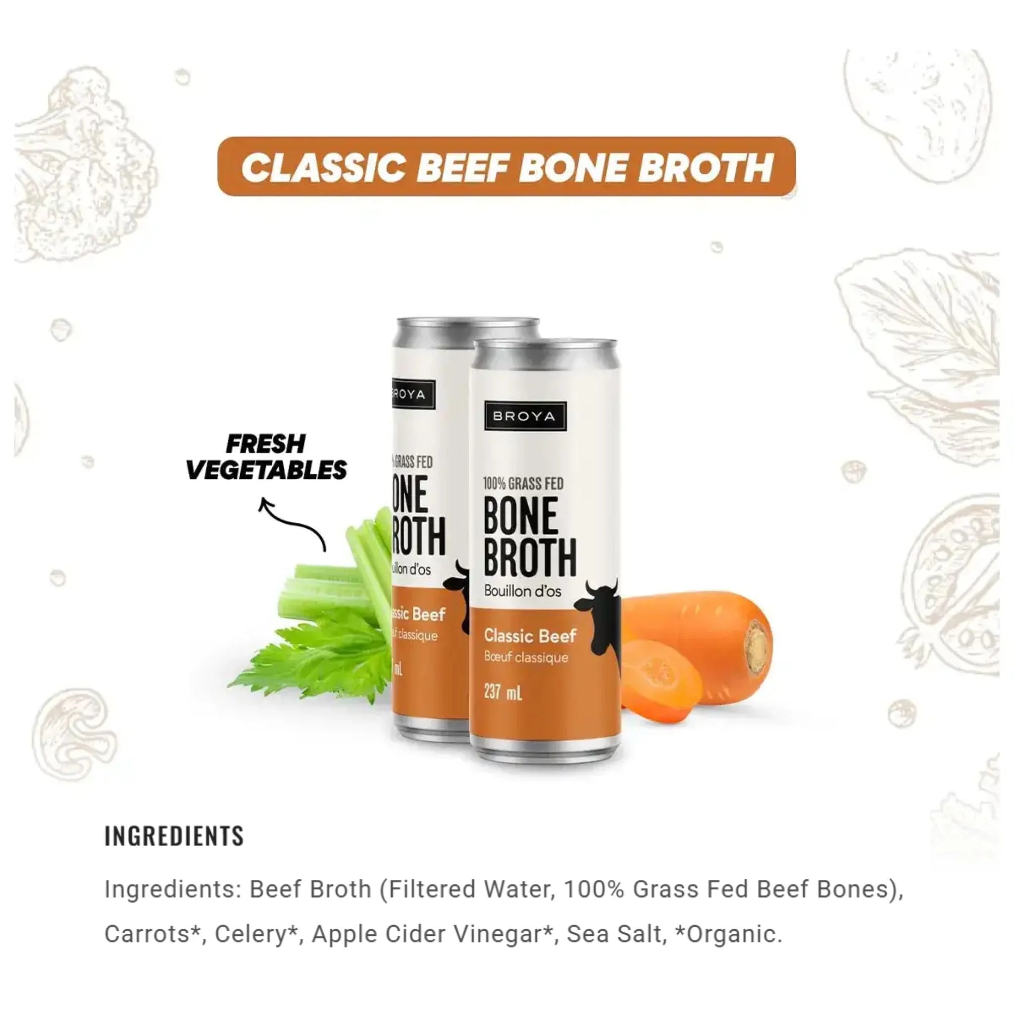 Broya Bone Broth Classic Beef Bone Broth 237ml
