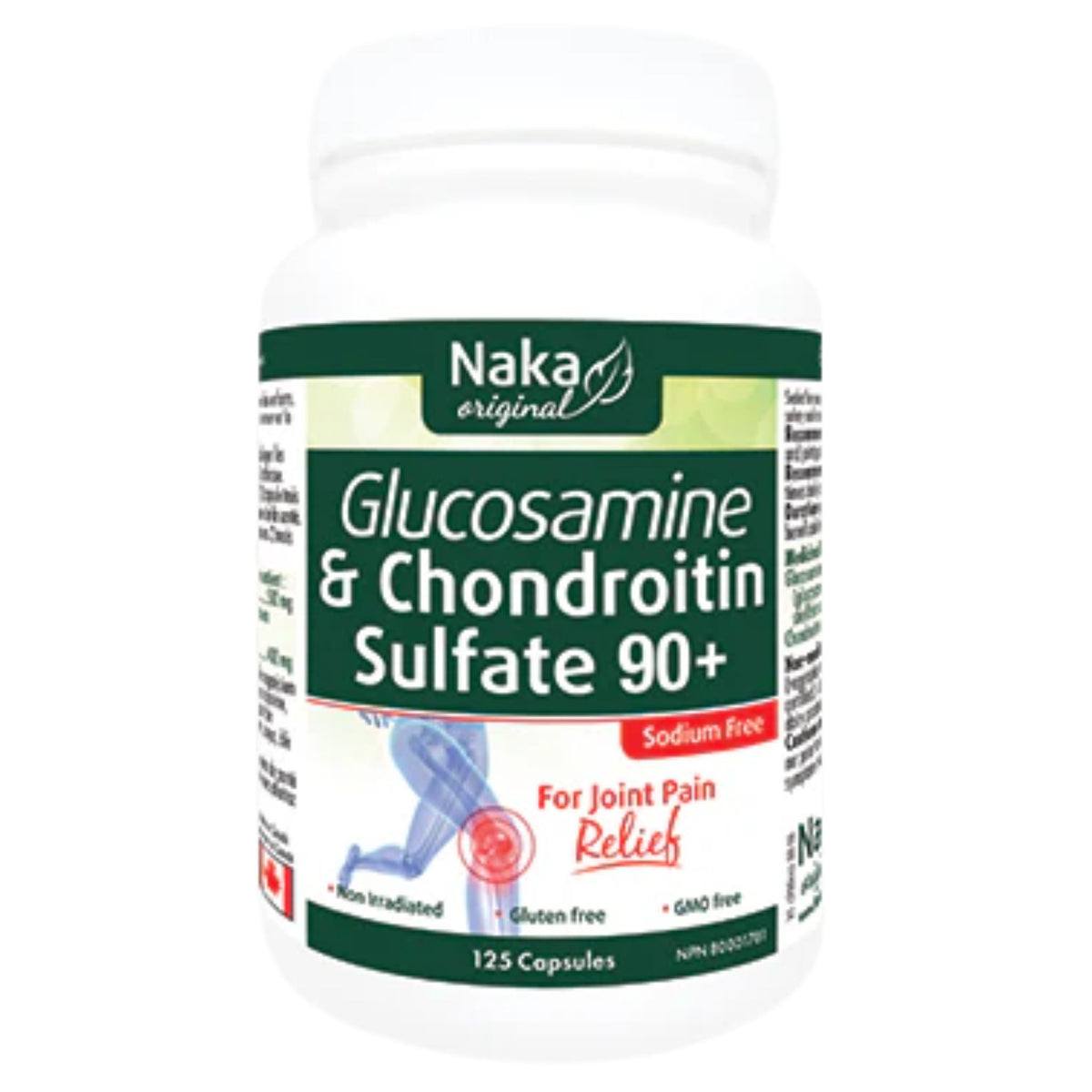 Naka Glucosamine & Chondroitin Sulfate 900mg 125 Capsules - Nature's Source Inc