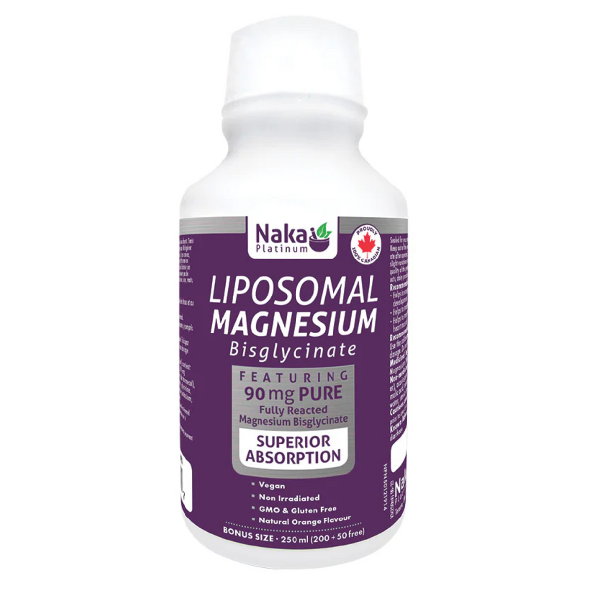 Naka Platinum Liposomal Magnesium Bisglycinate Orange 250ml