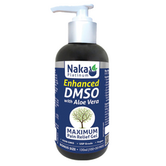 Naka Platinum DMSO With Aloe Gel 130ml - Reduces the Pain Associated With Musculoskeletal Conditions of the Large Joints, Alleviate Insect Bites, Acne, or Other Skin Irritations, Relieve Swelling