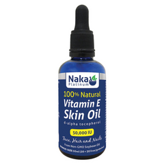 Naka Platinum Vitamin E Skin Oil 50ml - Reduces Fine Lines, Wrinkles, Scars, and Imperfections, Moisturizes Skin, Hair, and Nails, Rich in Antioxidants