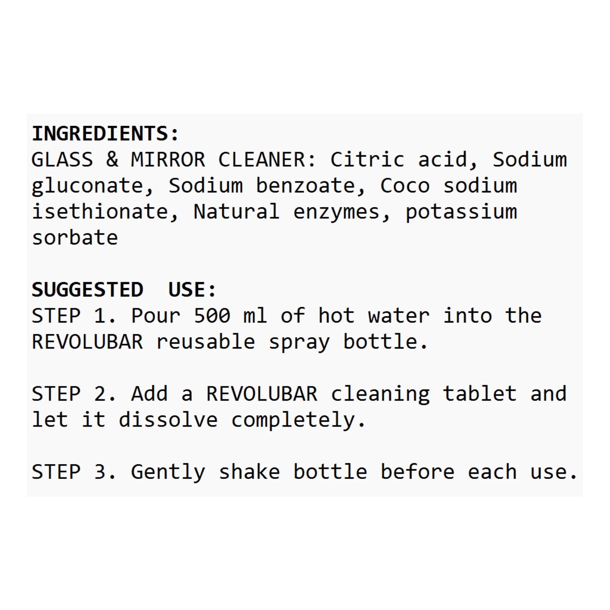Tanit Glass & Mirrors Cleaner Unscented Tablet