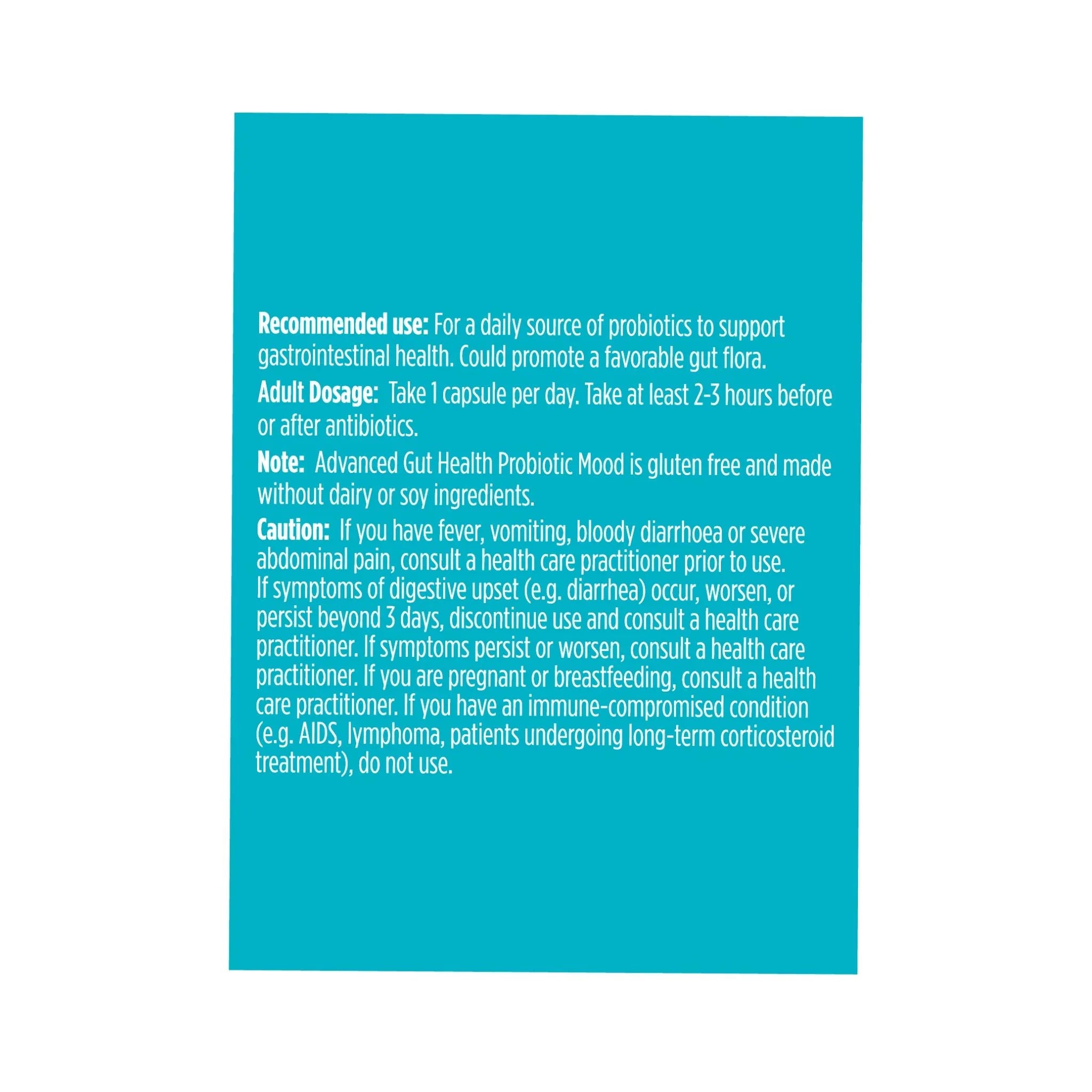 Genuine Health Advanced Gut Health Probiotic Mood 50 Billion CFU 30 Veggie Caps - Nature's Source Inc