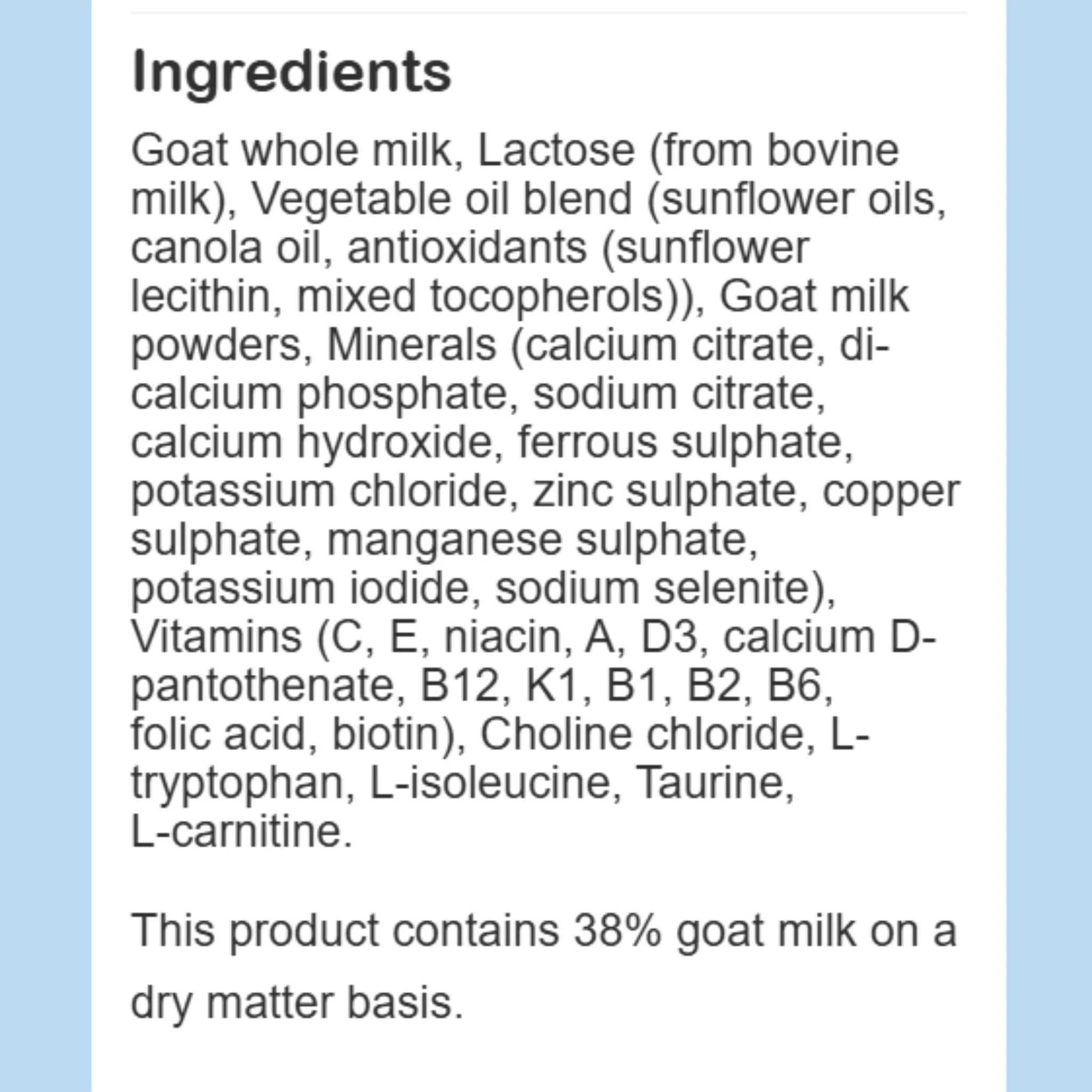 Capricare Infant Formula Stage 2 800g - Nature's Source Inc