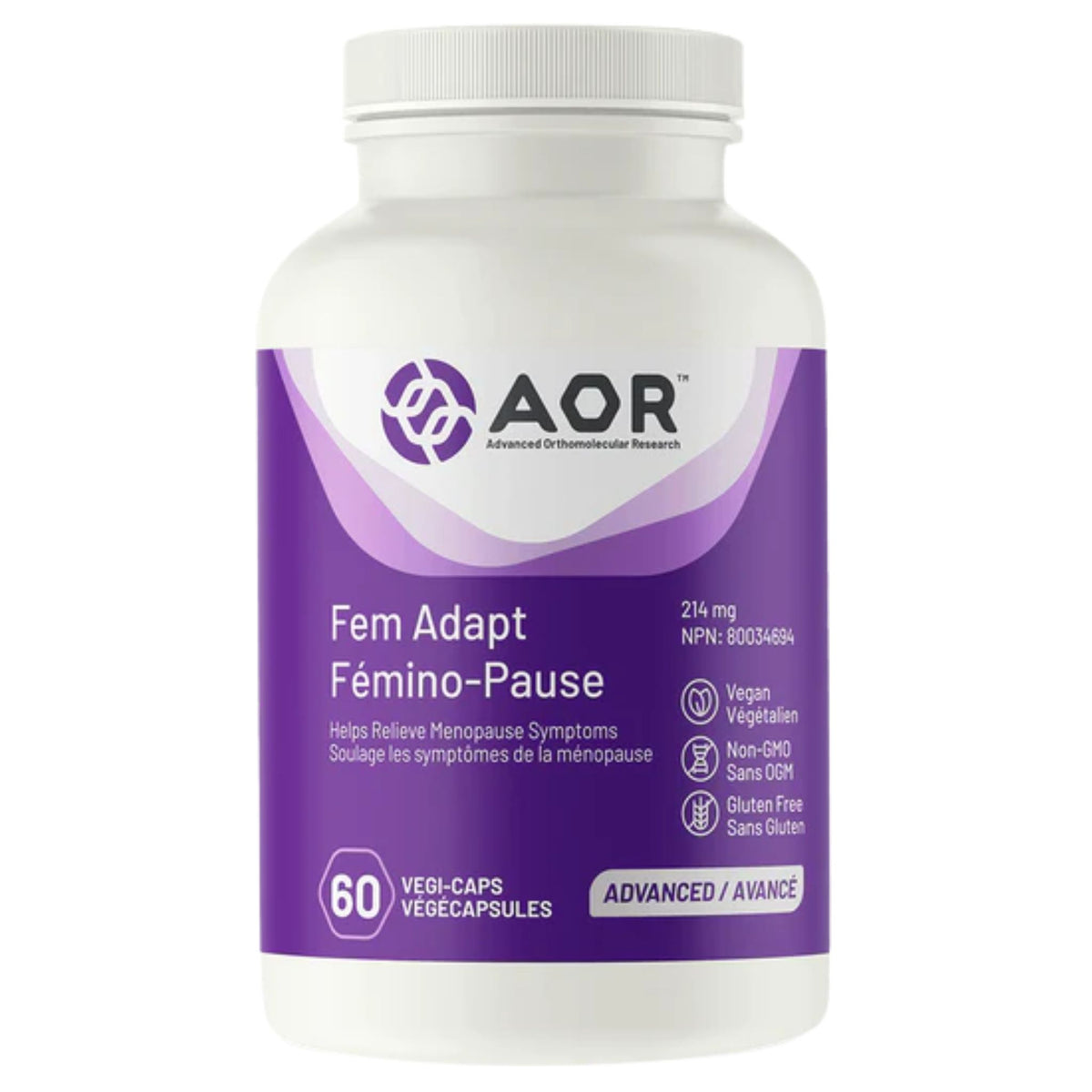 AOR Fem Adapt 60 Capsules - Nature's Source Inc