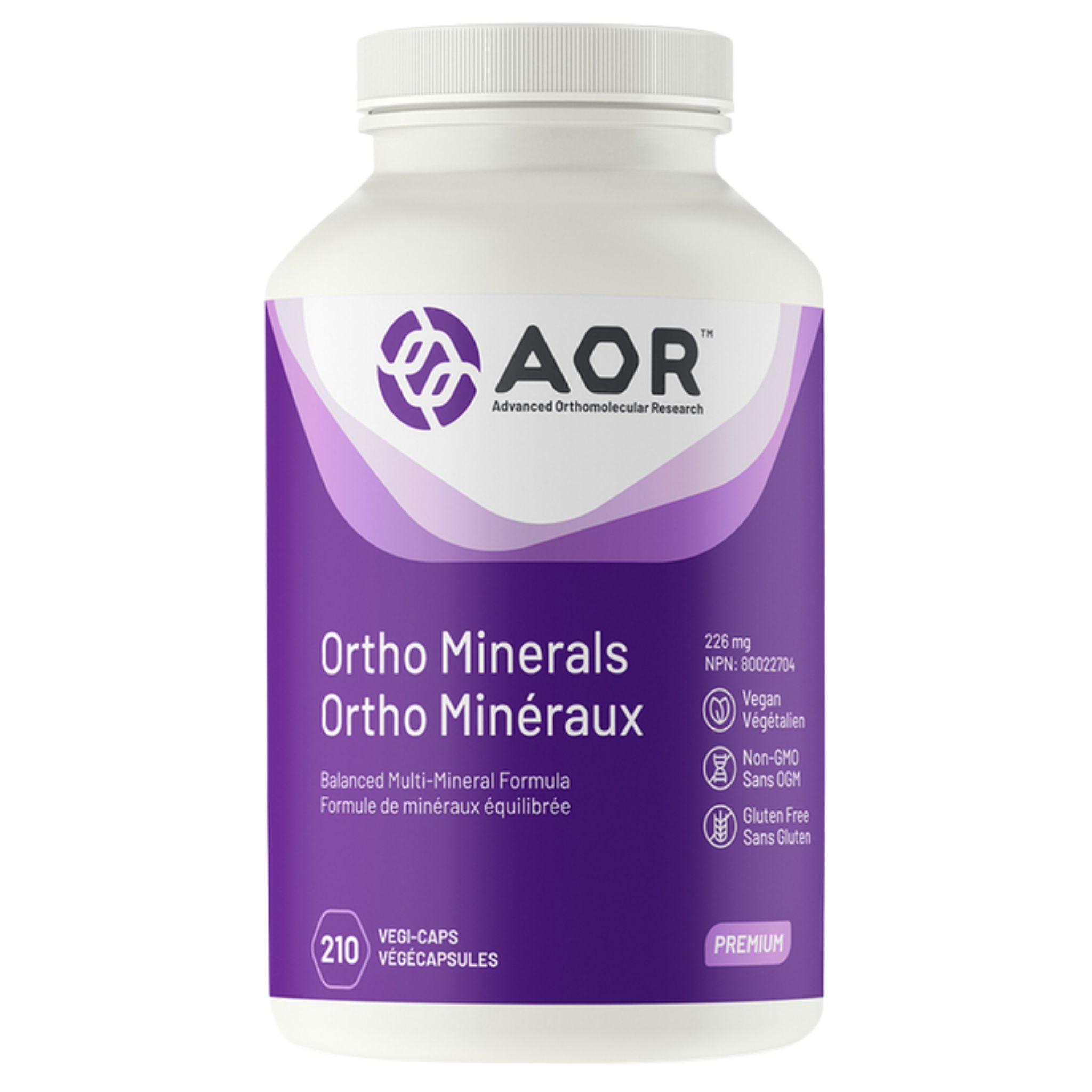 AOR Ortho Minerals 210 Capsules - Nature's Source Inc