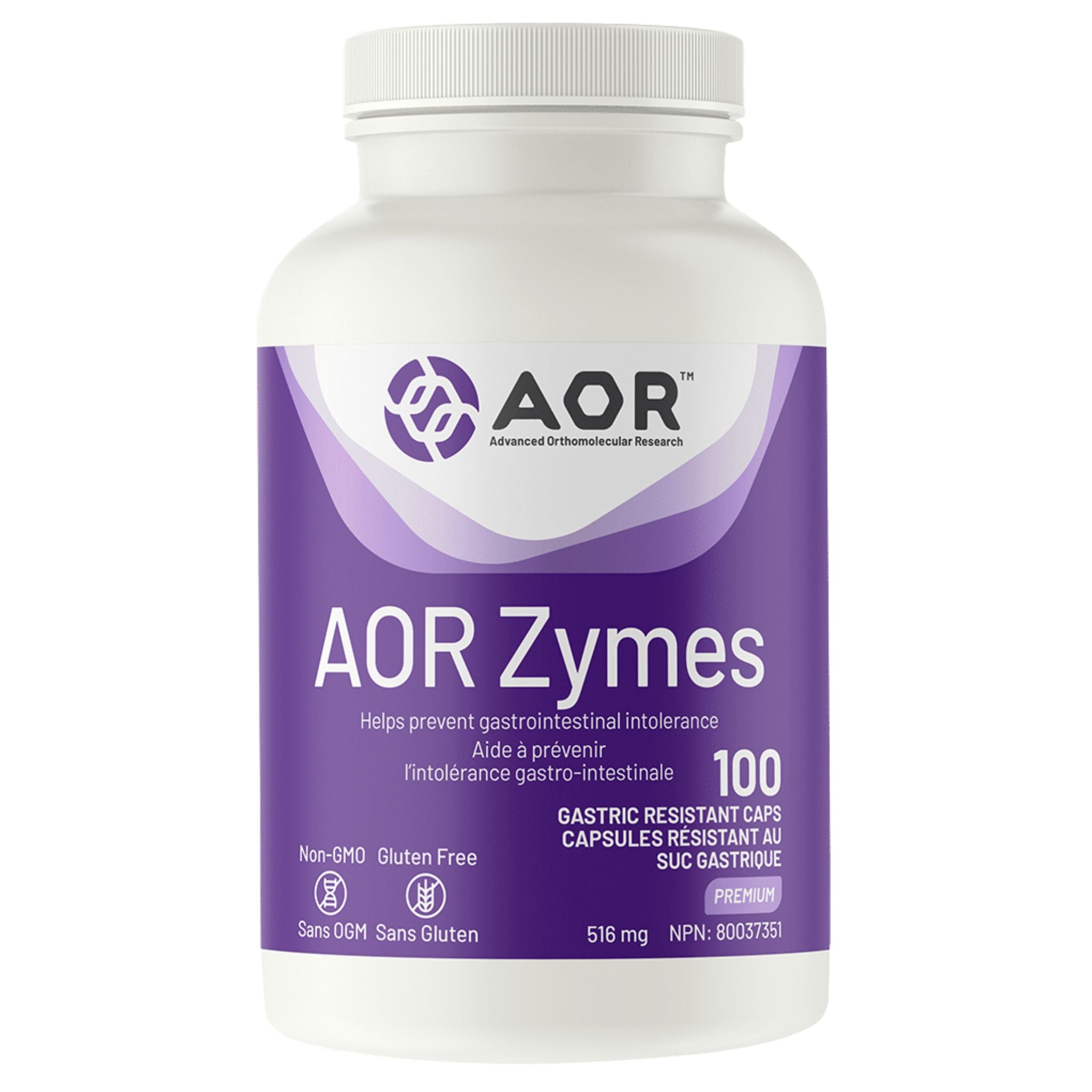 AOR Zymes 100 Gastric Resistance Capsules - Nature's Source Inc
