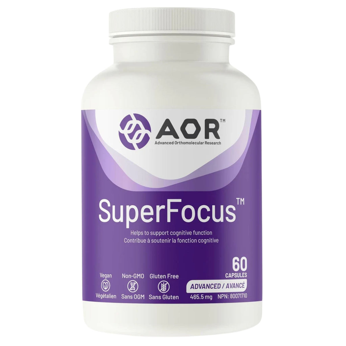 AOR SuperFocus 60 Capsules - Nature's Source Inc