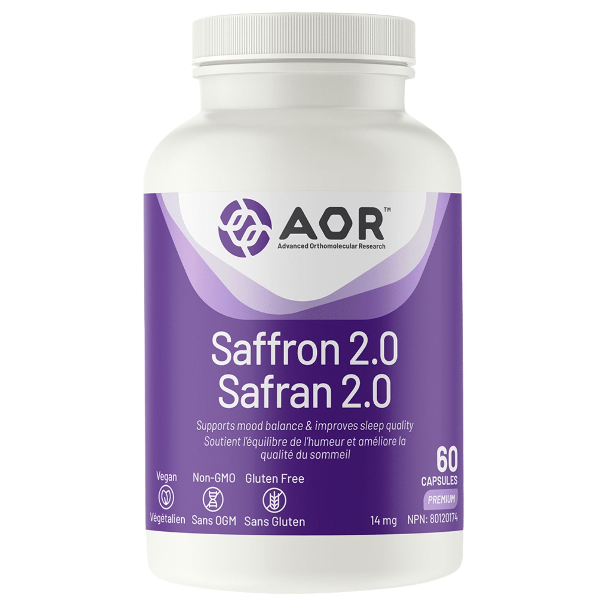 AOR Saffron 2.0 60 Capsules - Nature's Source Inc