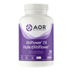 AOR Ahiflower Oil 750mg 90 Softgels - Good Source of GLA, Balanced Omega 3 & 6 Fatty Acid Source, Superior Cardiovascular Support, Fish Oil Supplement Alternative