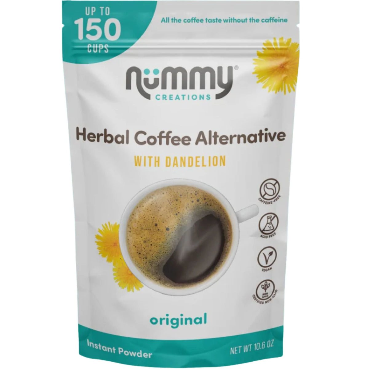 Nummy Creations Instant Herbal Coffee Alternative, Original 150g