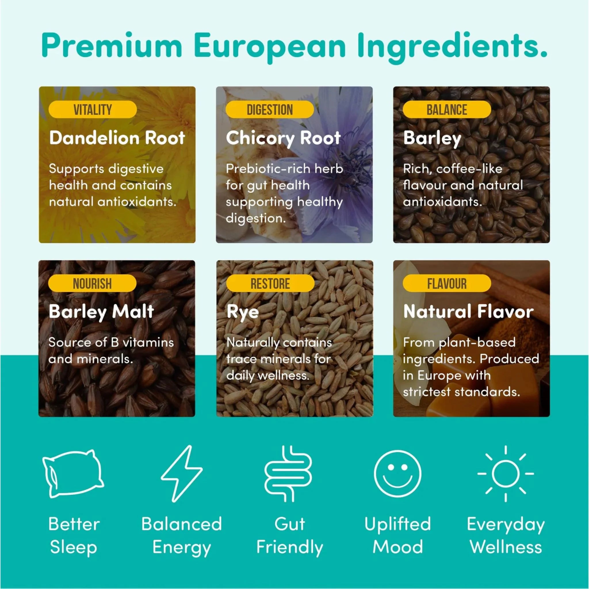 Nummy Creations Instant Herbal Coffee Alternative, Original 150g