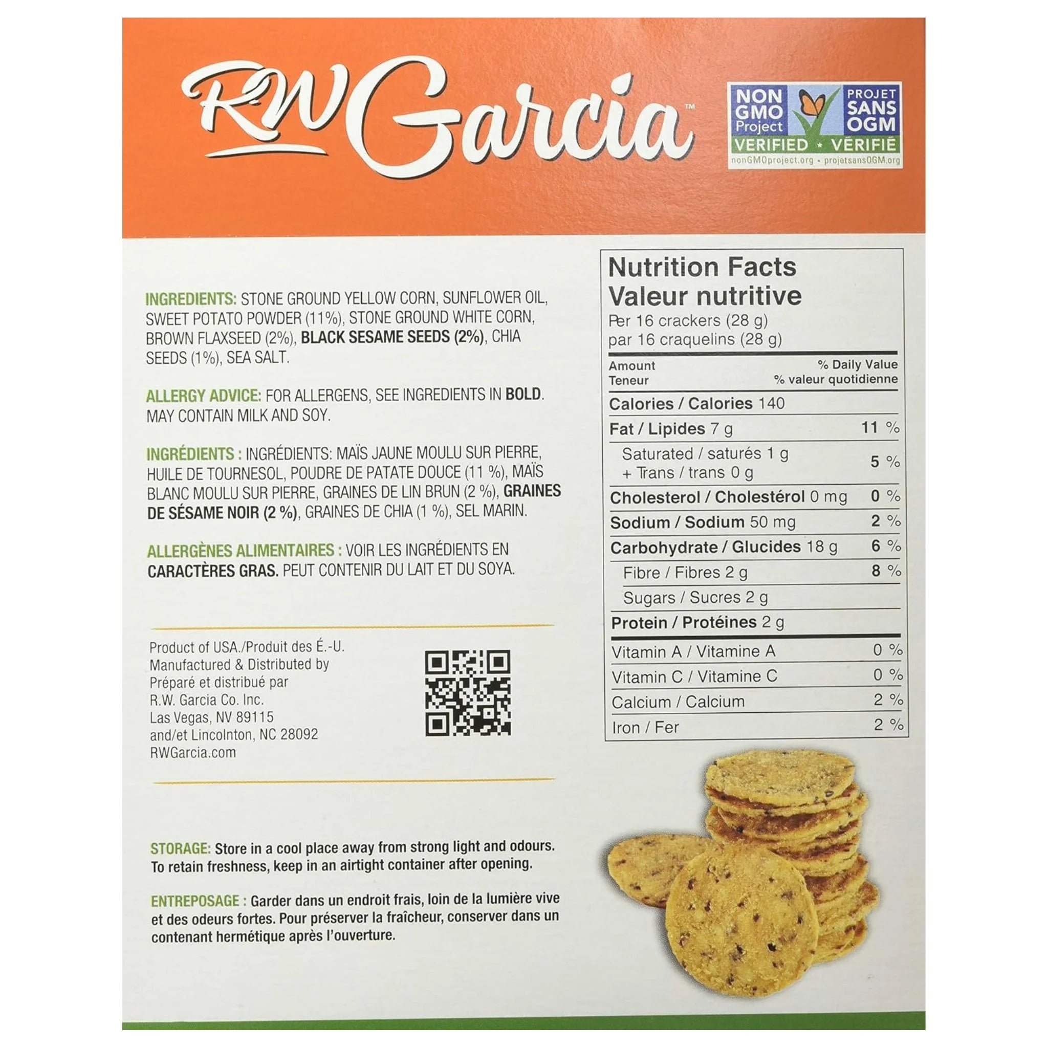 RW Garcia Crackers Sweet Potato 180g