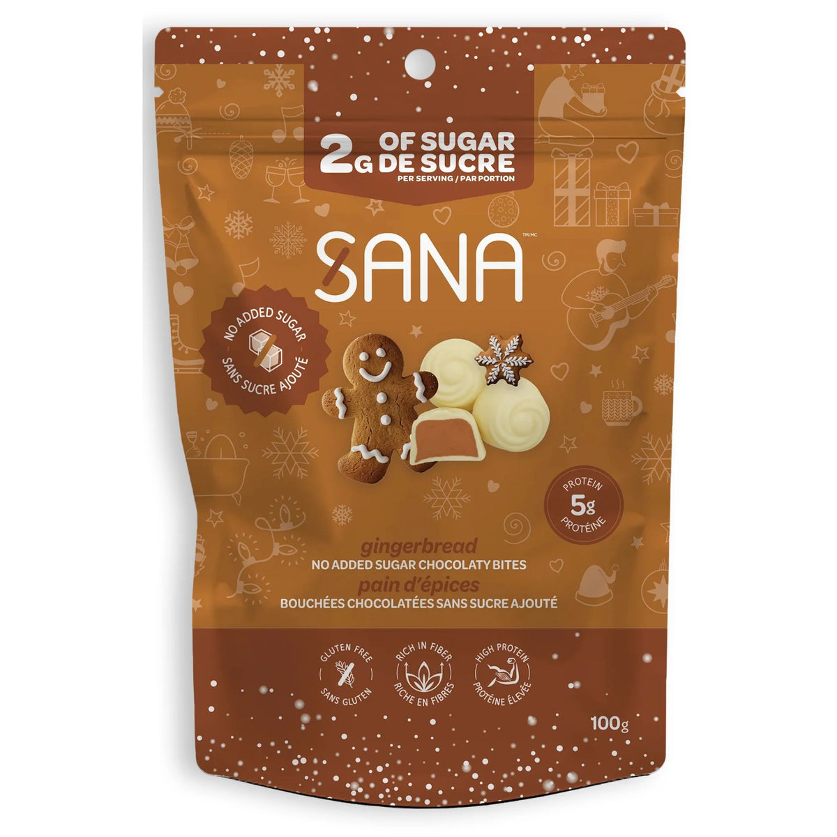 Sana White Choco Bites Gingerbread 100g