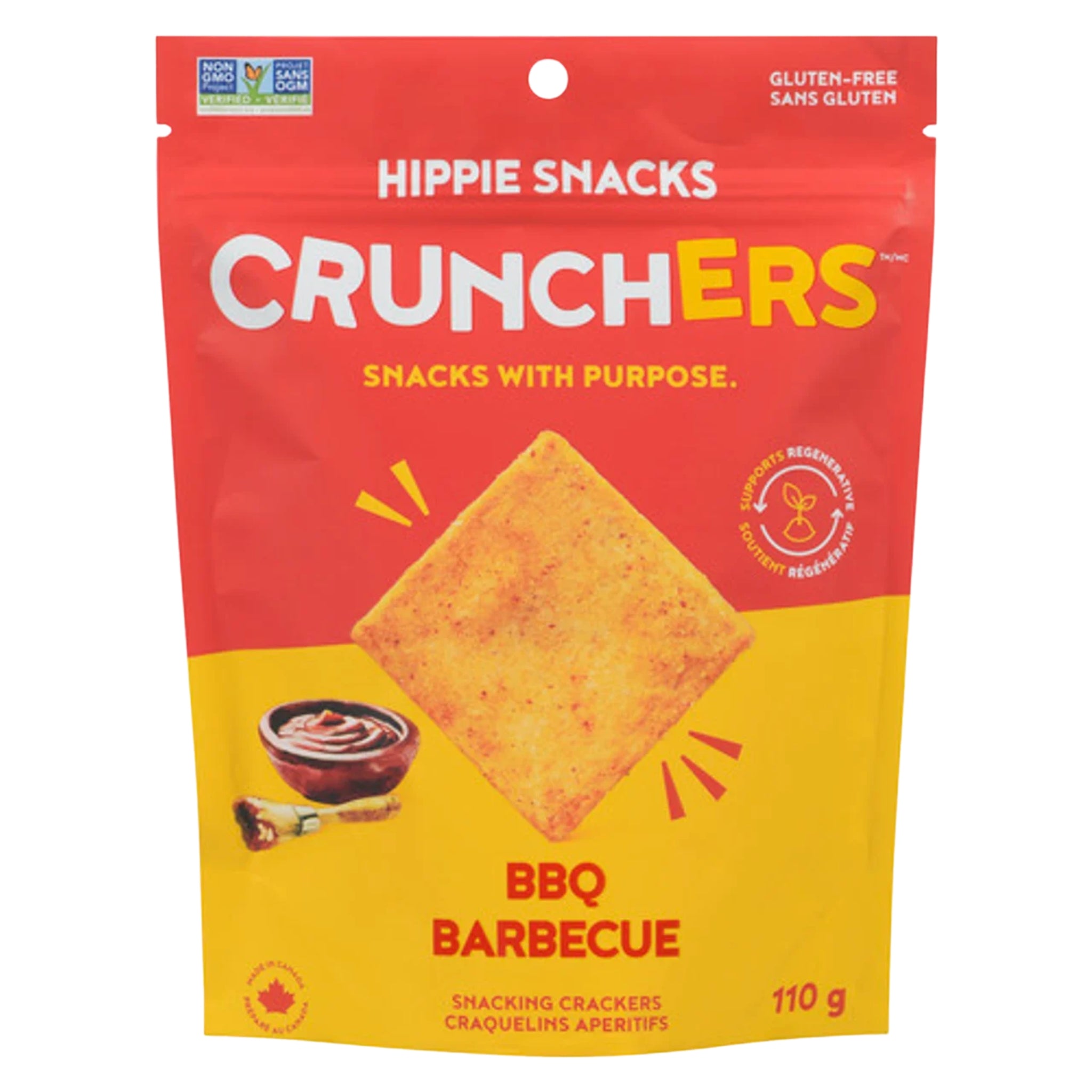 Hippie Snacks Crunchers BBQ 110g - Nature's Source Inc