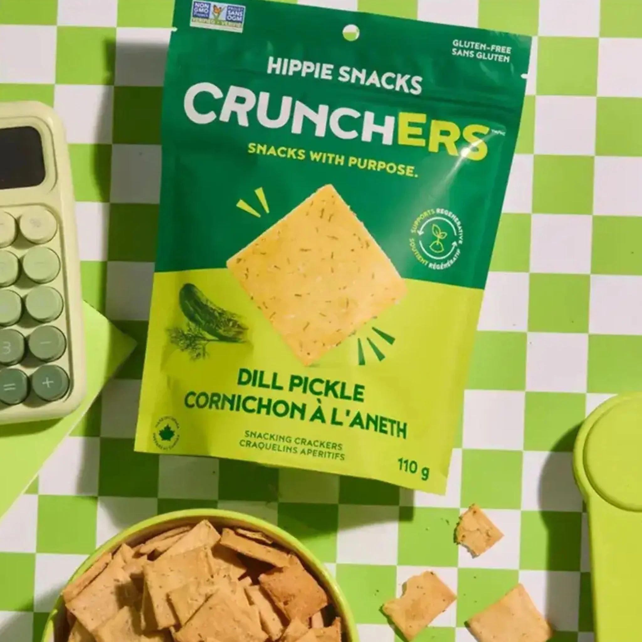 Hippie Snacks Crunchers Dill Pickle 110g
