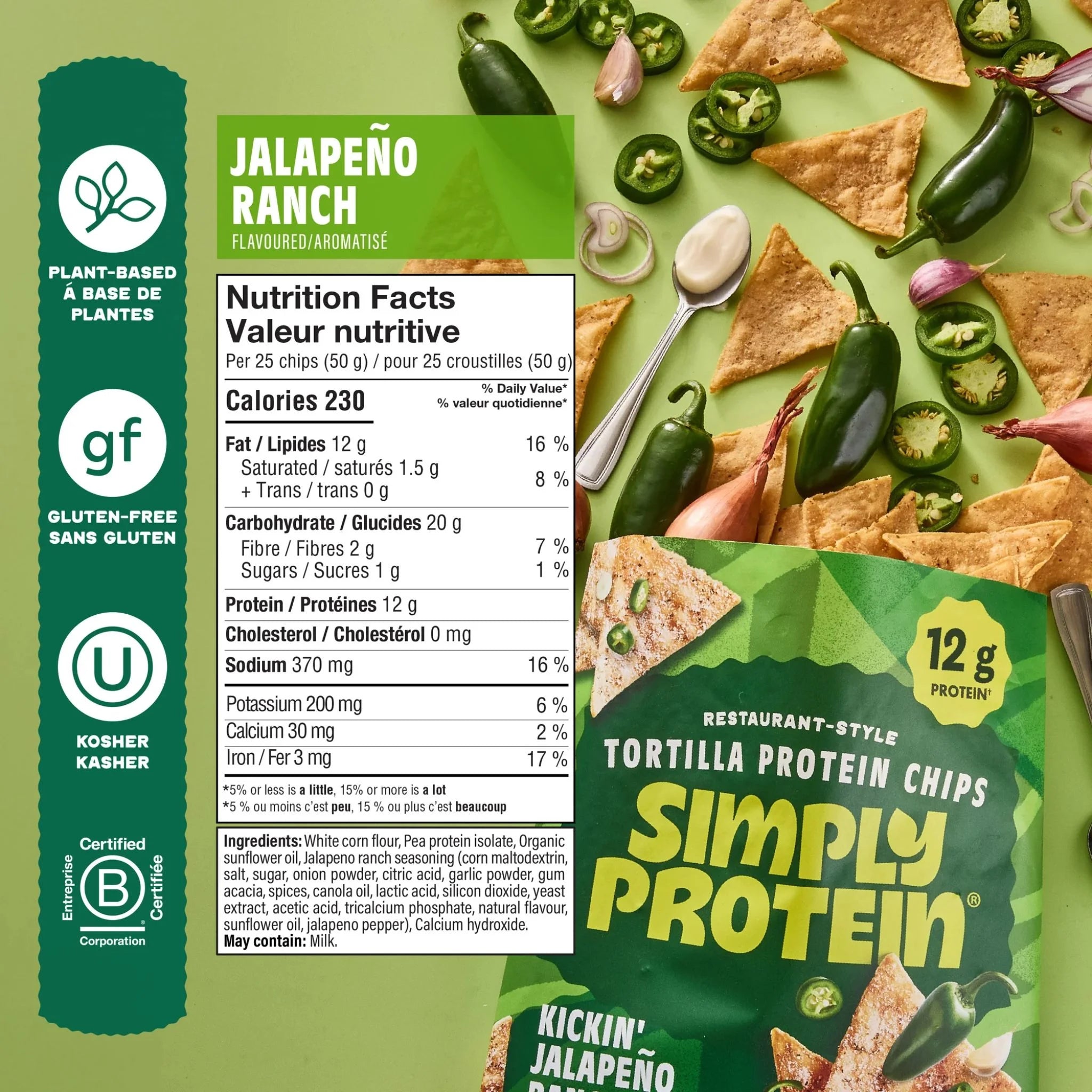 SimplyProtein Tortilla Protein Jalapeno Ranch 130g