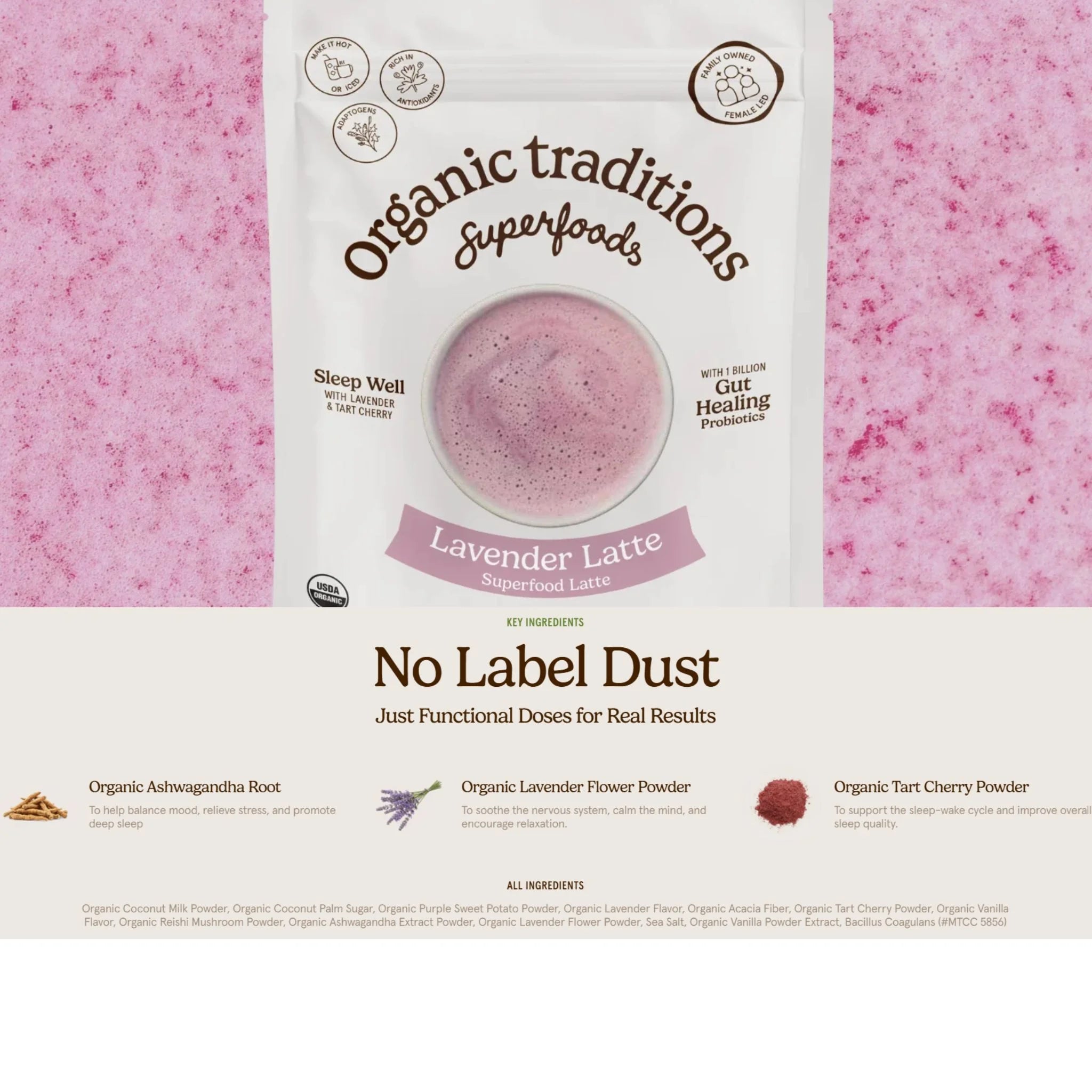 Organic Traditions Lavender Dream Latte 150g
