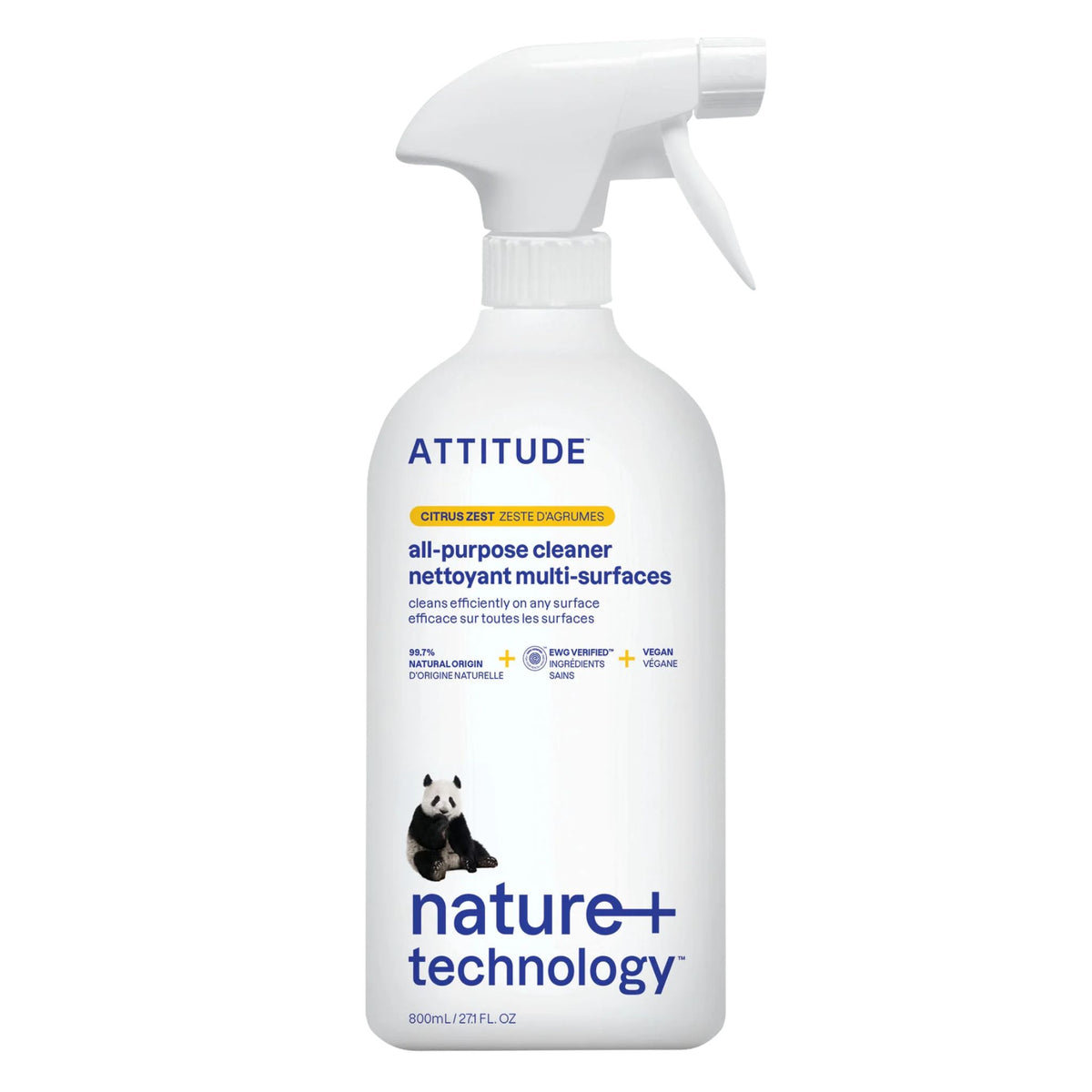 Attitude All Purpose Cleaner Citrus Zest 800ml - Nature's Source Inc