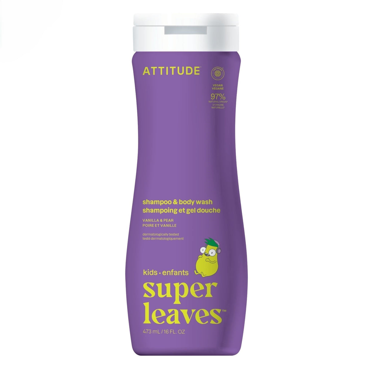 Attitude 2in1 Shampoo Vanilla & Pear 473ml - Nature's Source Inc